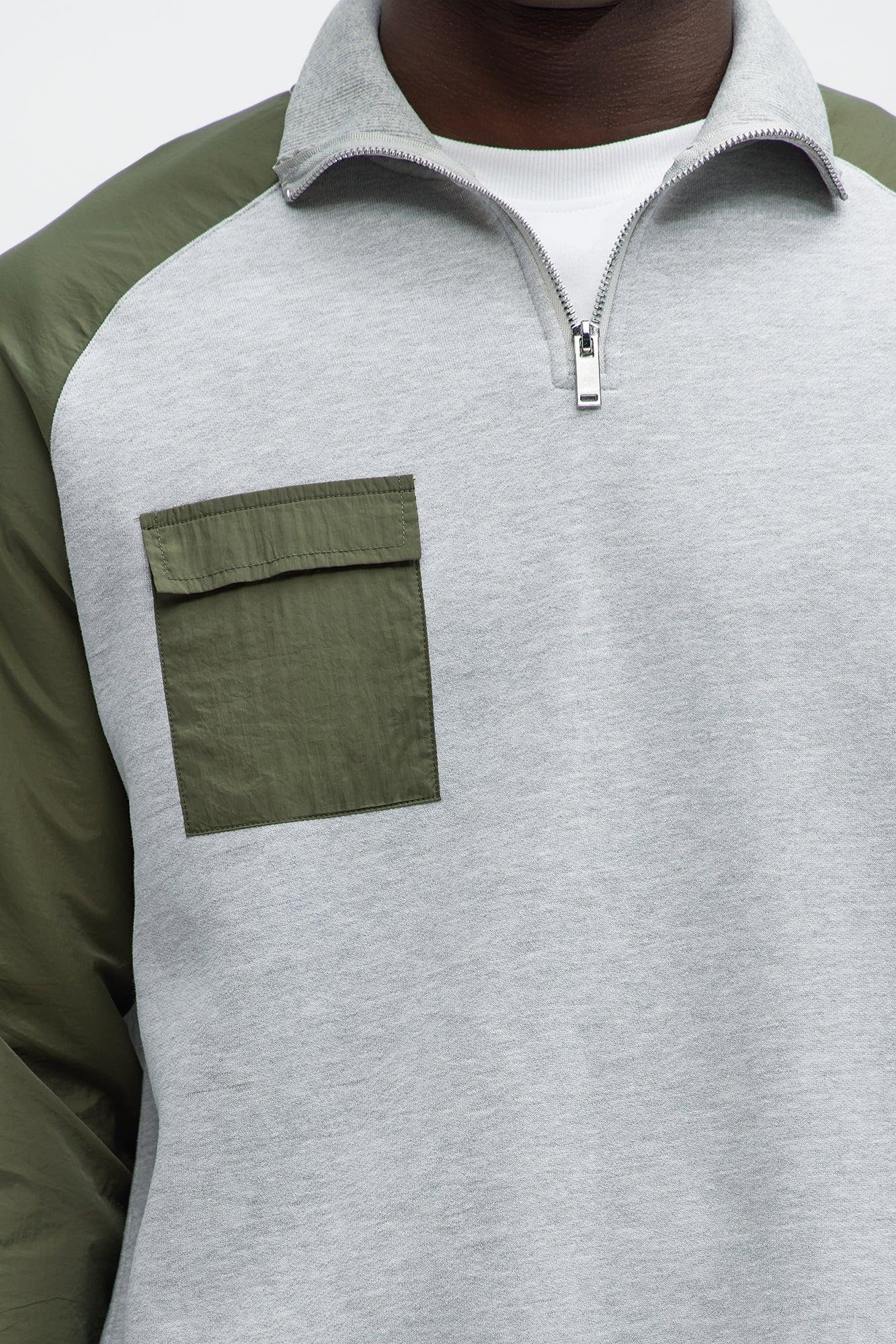 Going Quarter Zip Sweatshirt - Grey Product Image