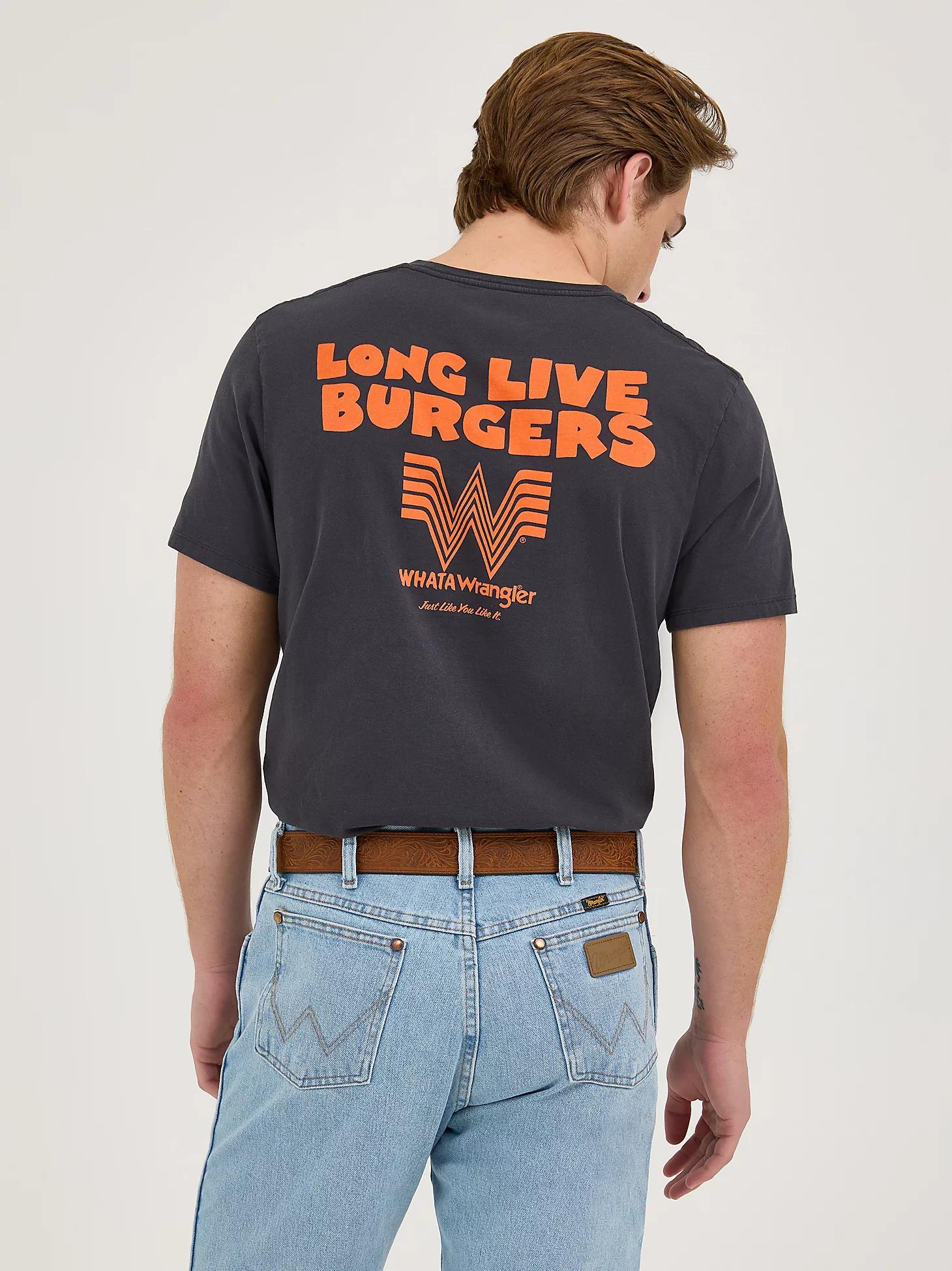 Wrangler x Whataburger Men's Long Live Burgers T-Shirt in Faded Product Image