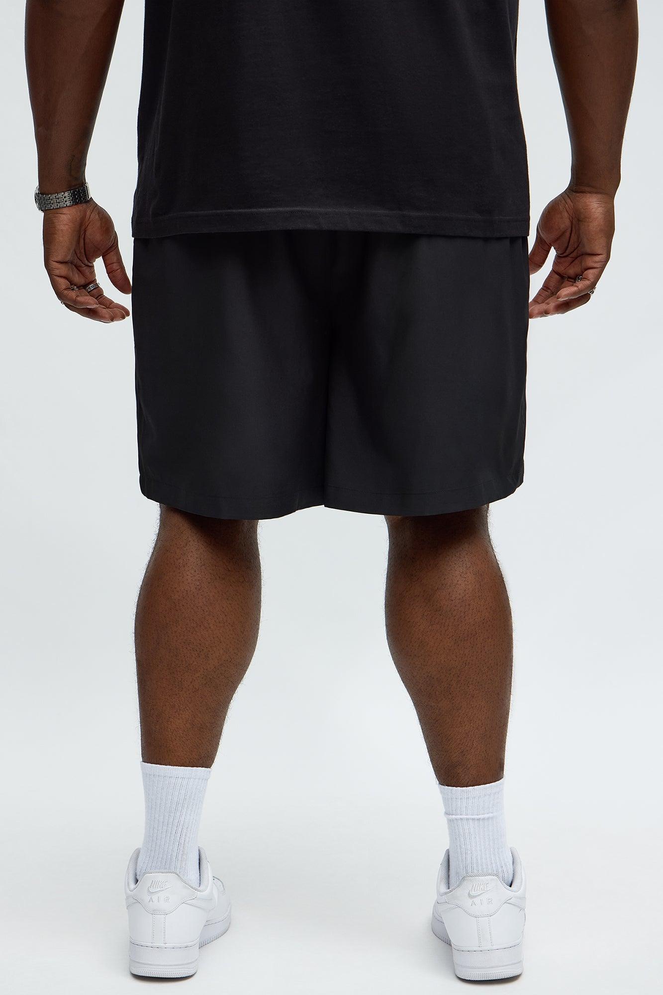 Relaxed 83 Contrast Binding Shorts - Black Male Product Image