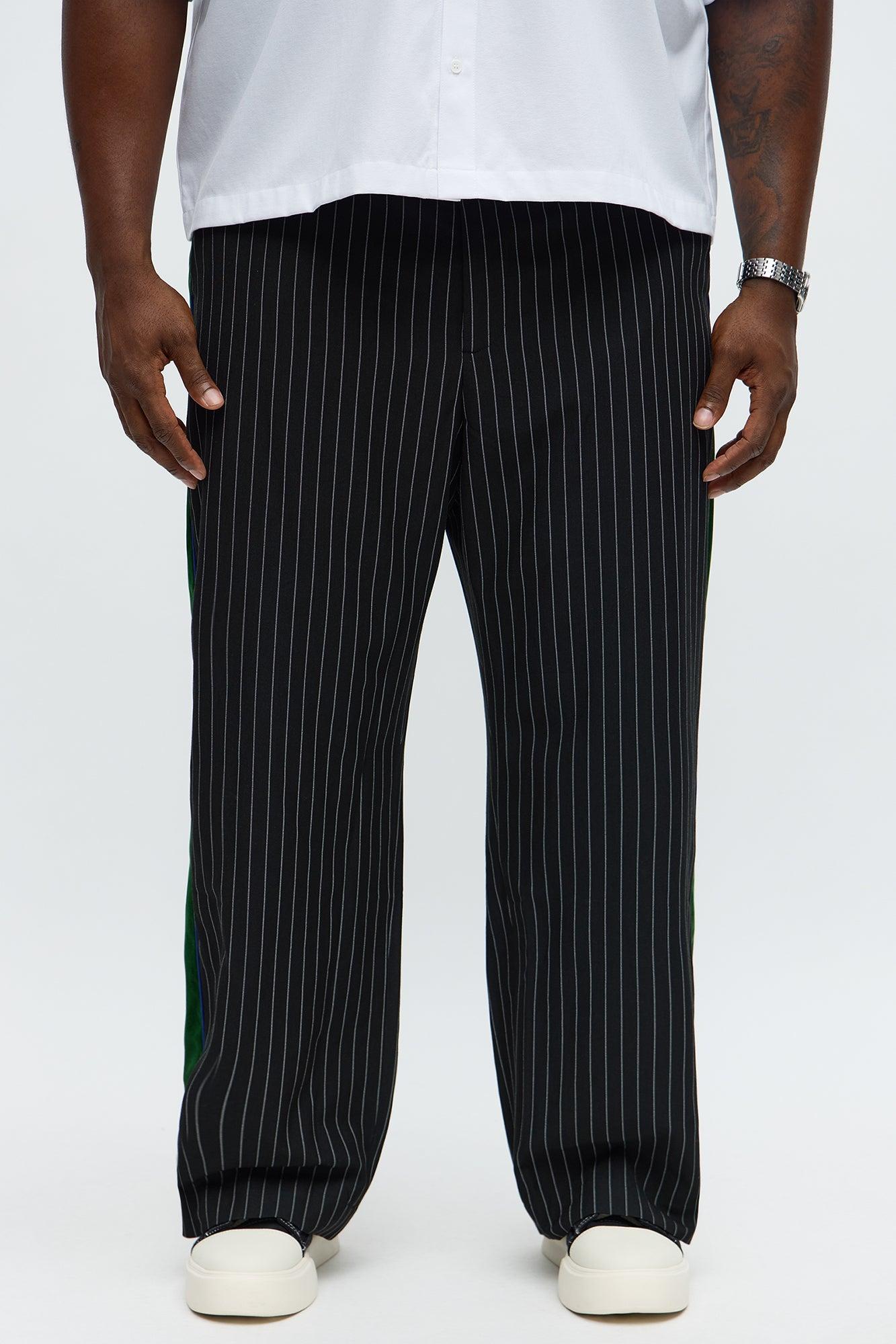 Baggy Elevated Side Stripe Trouser - Black/combo Male Product Image