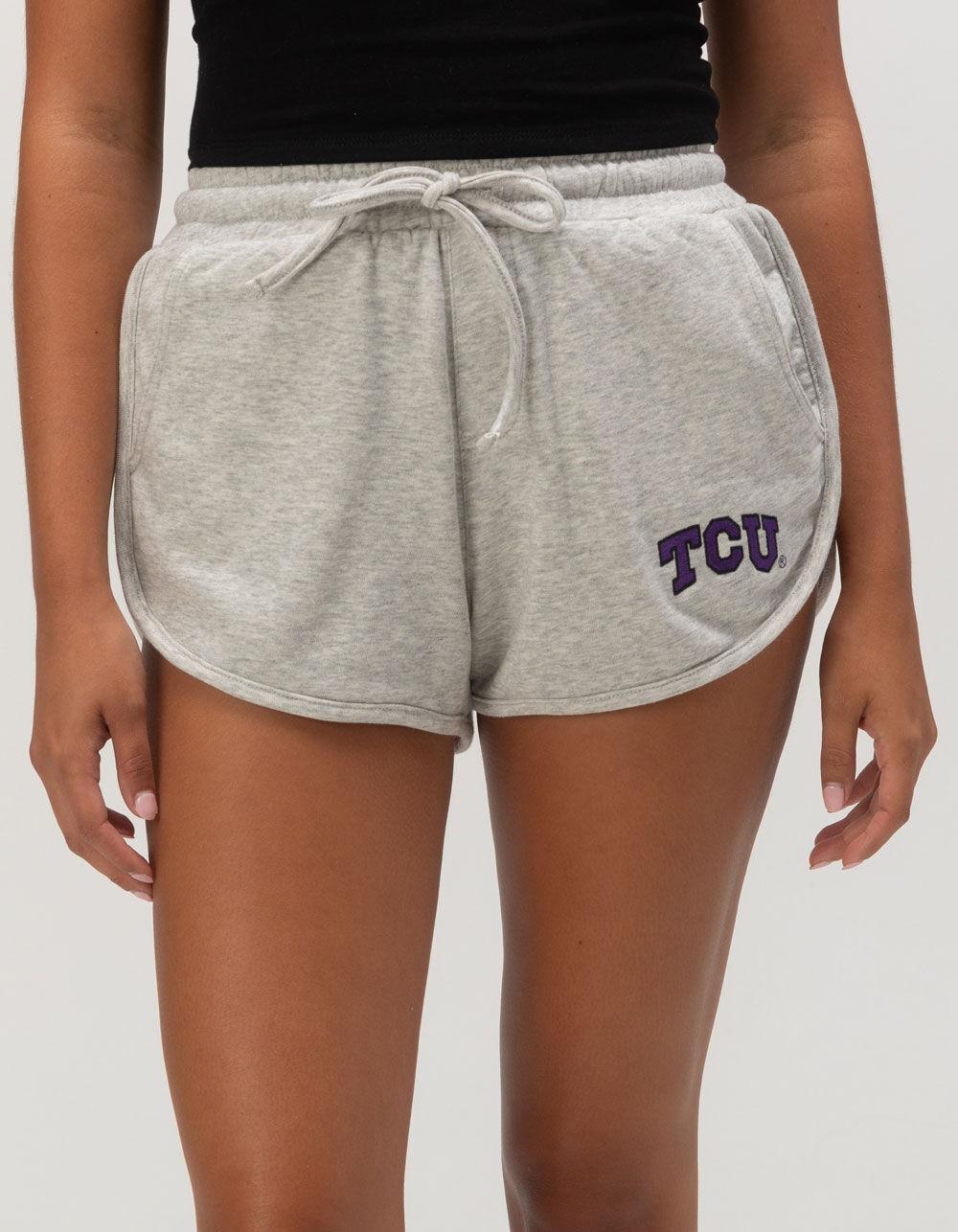 HYPE AND VICE Texas Christian University Womens Shorts - HEATHER GRAY Product Image