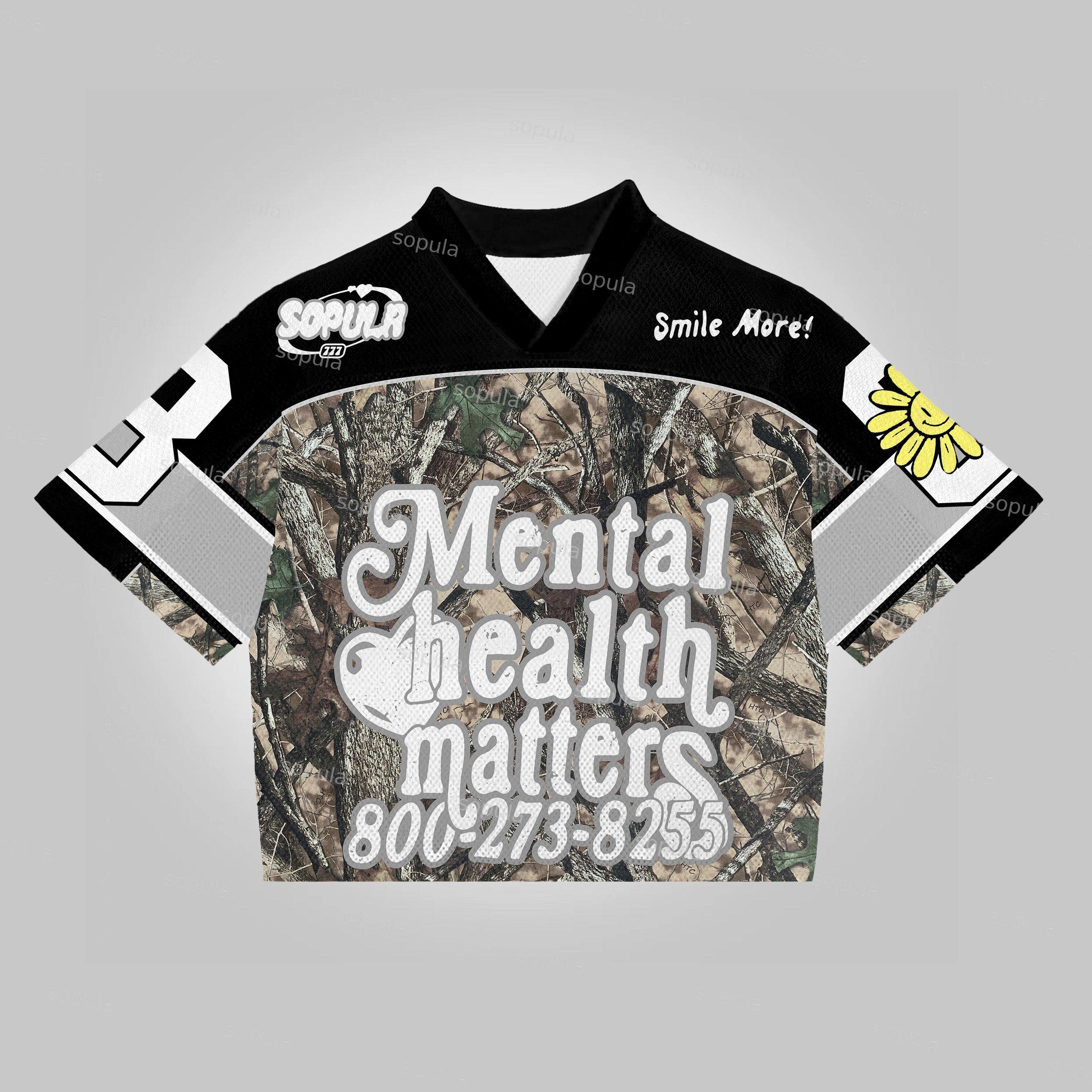 Sopula Mental Health Matters Graphic Blokecore Blokette V-Neck T-Shirt Product Image