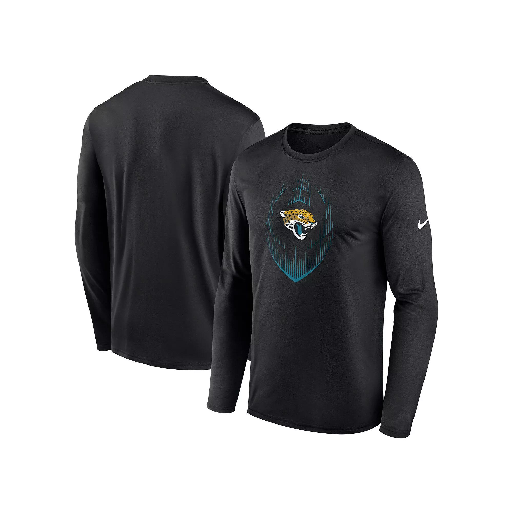 Men's Nike Black Stanford Cardinal Primary Stack Legend Long Sleeve T-Shirt,  Product Image