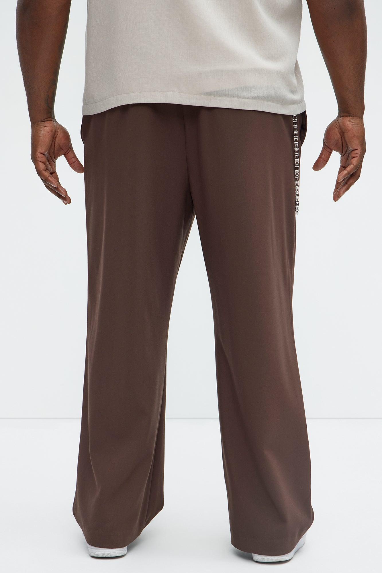 Ronan High Waisted Pleated Trousers - Brown Product Image