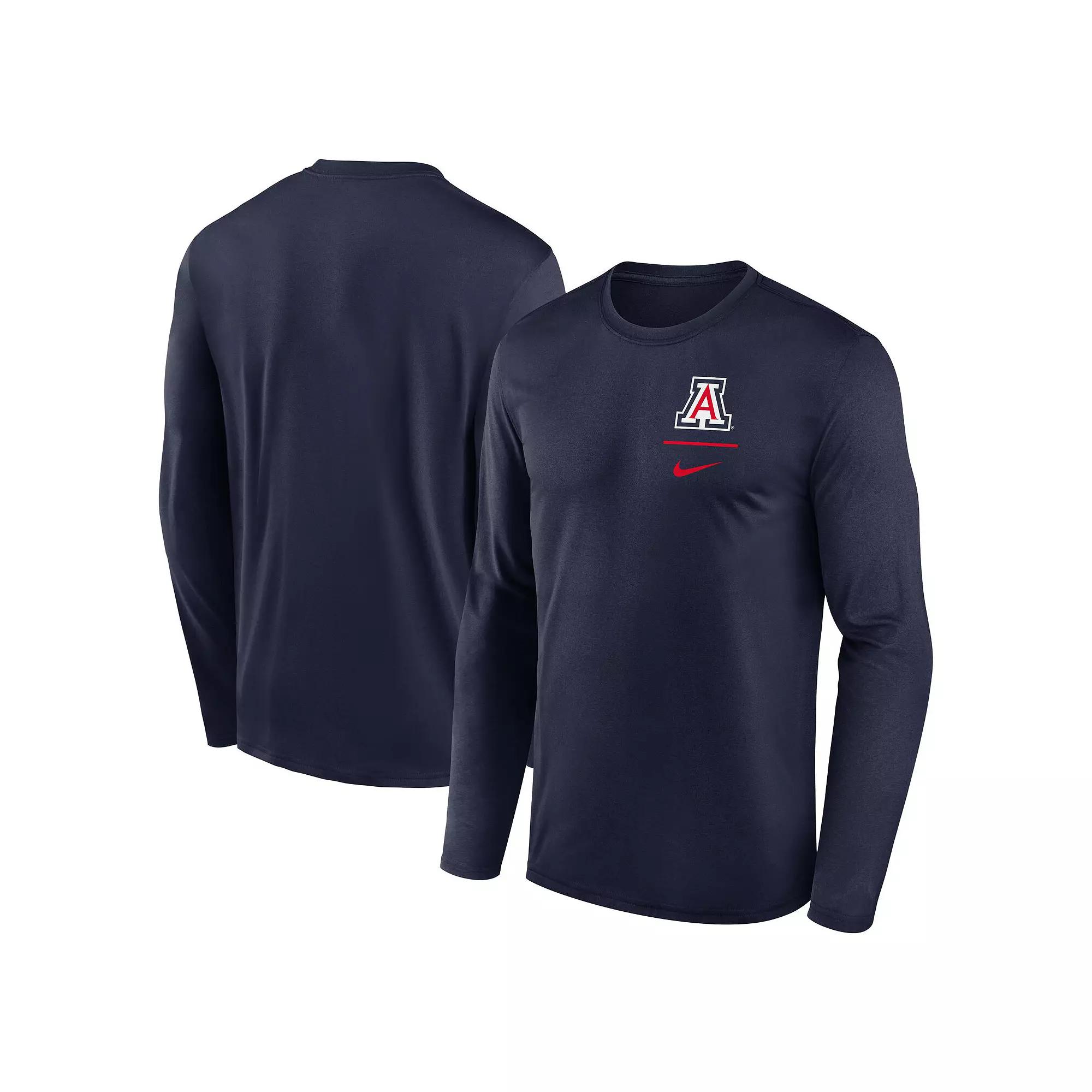 Men's Nike Black Stanford Cardinal Primary Stack Legend Long Sleeve T-Shirt,  Product Image