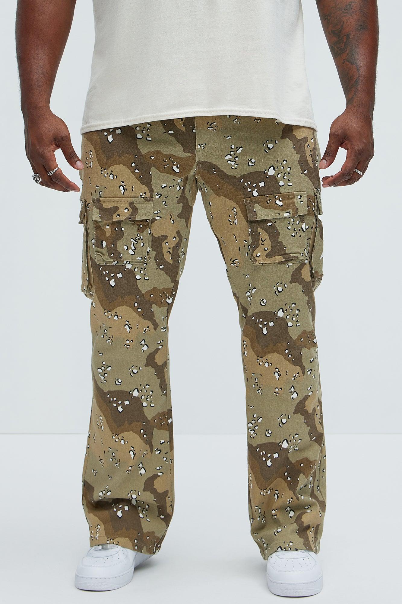 Trapper Cargo Stacked Slim Flared Pants - Brown/combo Product Image