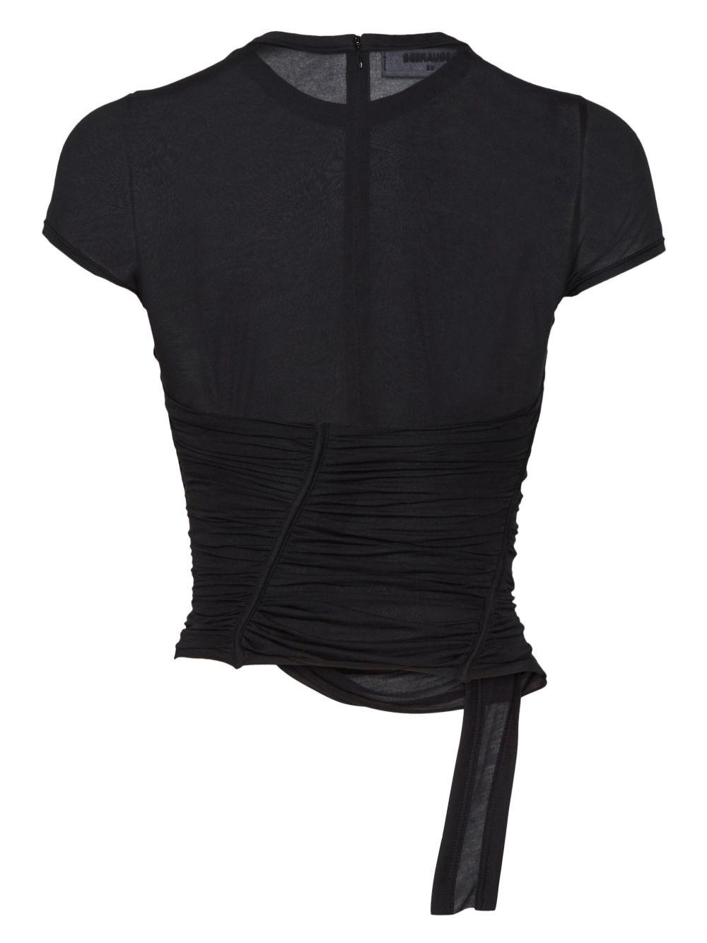 asymmetric semi-sheer t-shirt  Product Image
