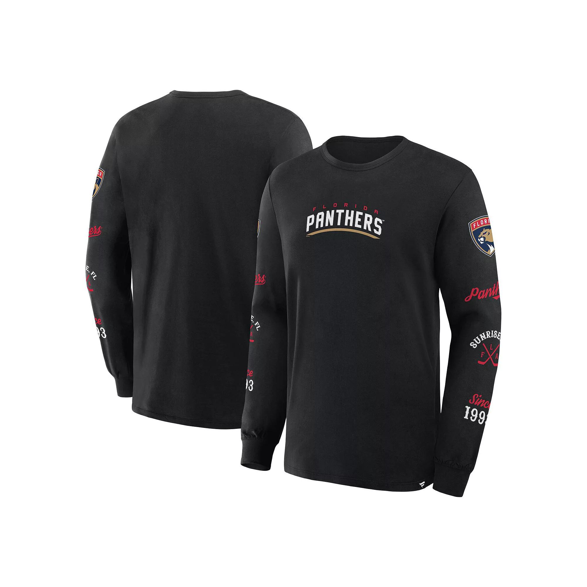Men's Fanatics Black Florida Panthers Boxed In Legacy Long Sleeve T-Shirt, Size: 2XL, Pnt Black Product Image