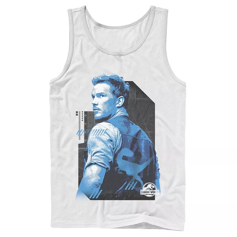 Men's Jurassic World Owen Blue Tone Portrait Tank Top,  Product Image