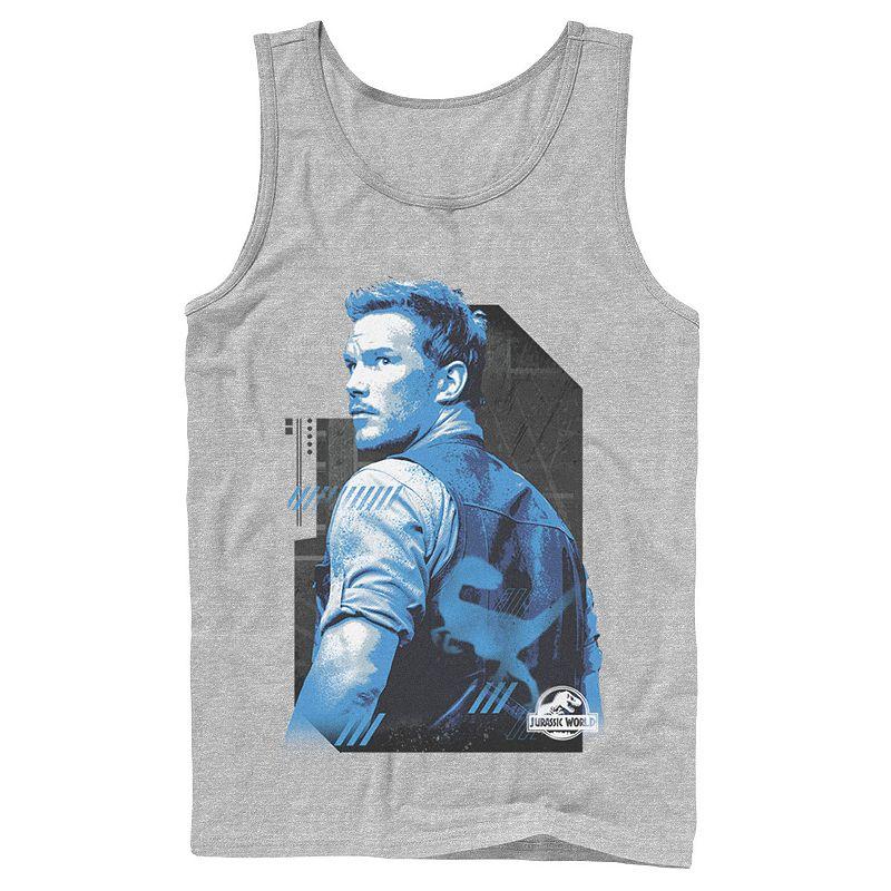 Men's Jurassic World Owen Blue Tone Portrait Tank Top,  Product Image