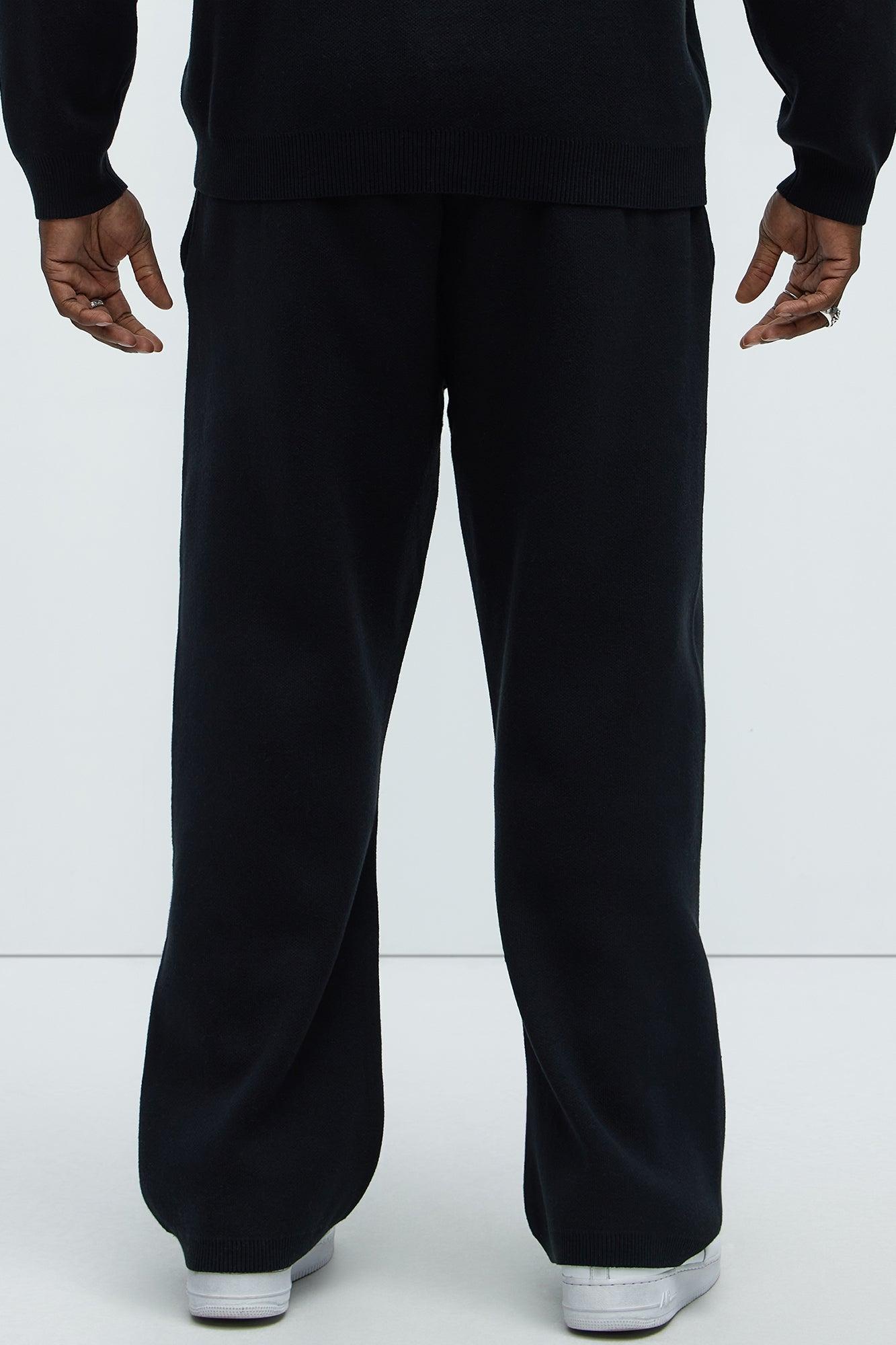 Recline Sweater Knit Sweatpants - Black Product Image