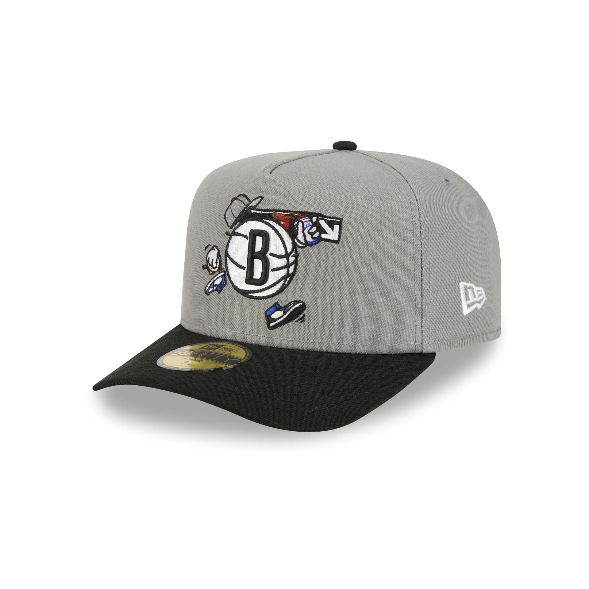 Brooklyn Nets Cartoon 59FIFTY A-Frame Fitted Hat Male Product Image
