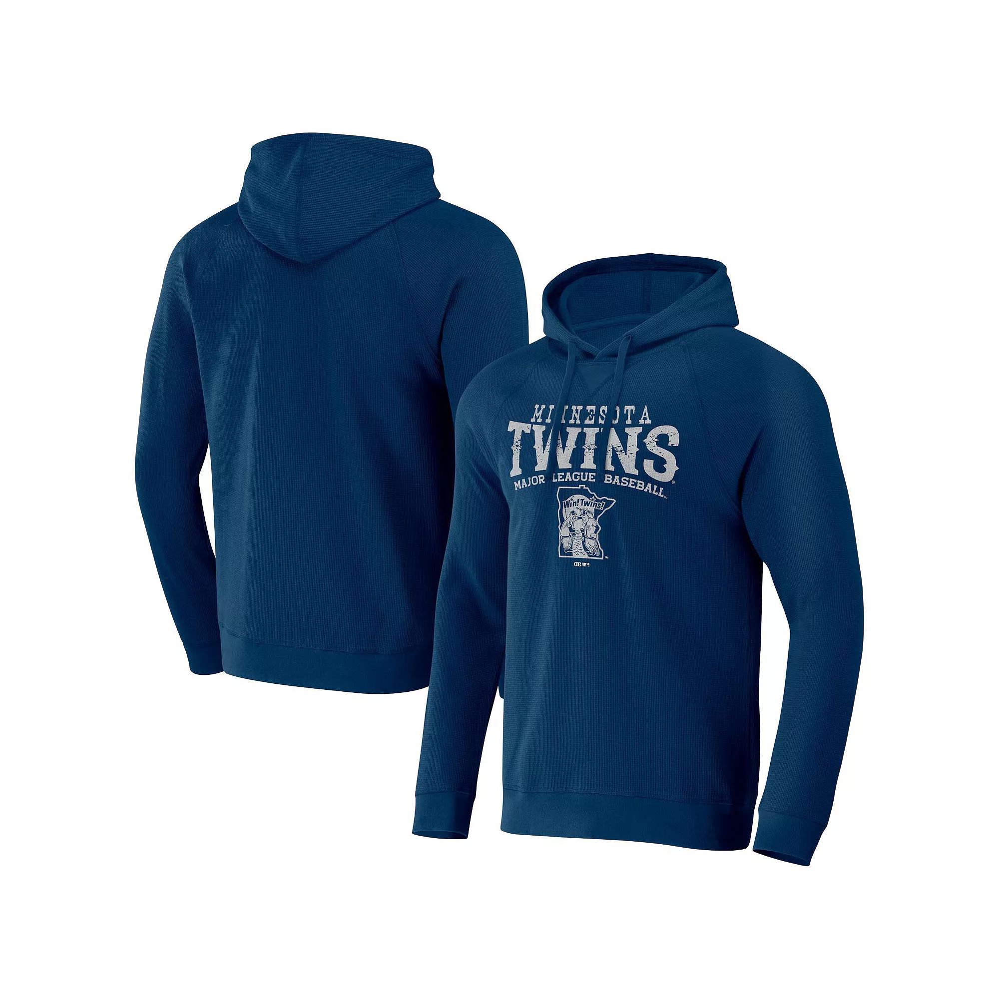 Men's Darius Rucker Collection by Fanatics Navy Minnesota Twins Waffle-Knit Raglan Pullover Hoodie,  Product Image