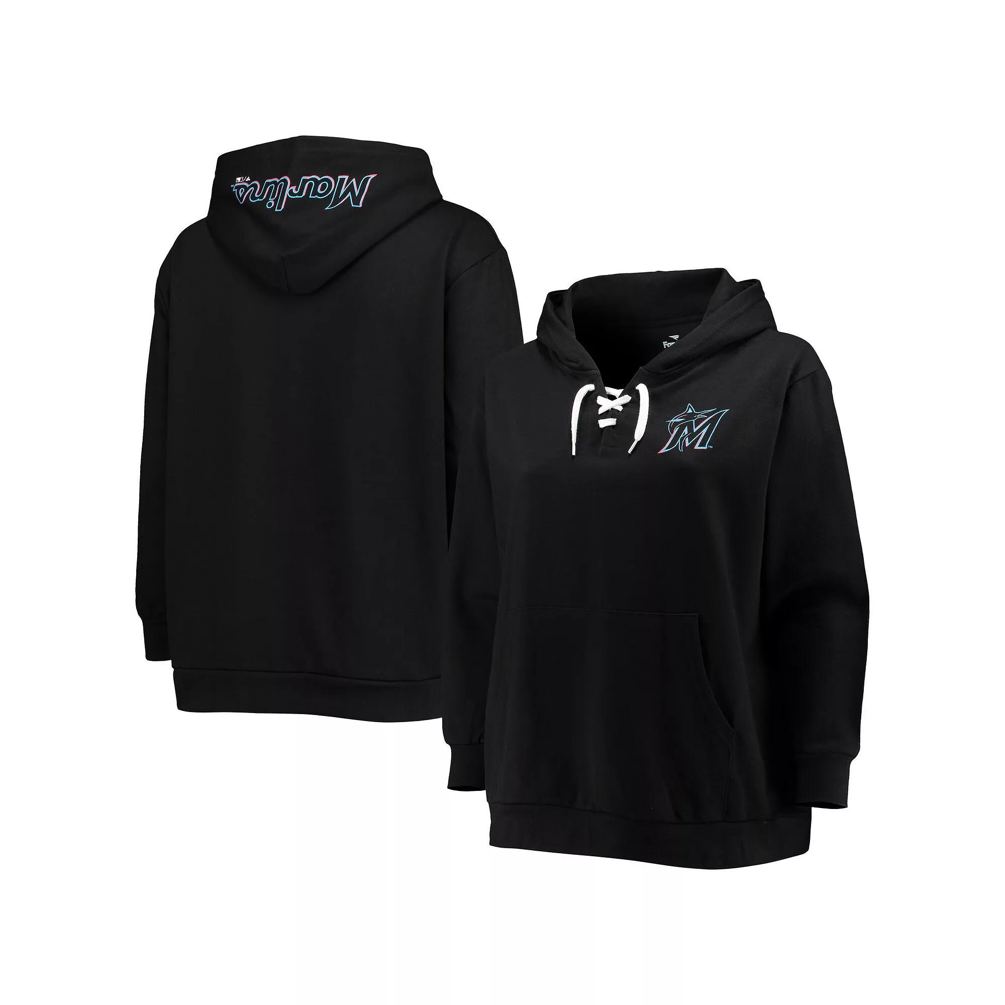 Women's Black Miami Marlins Plus  Product Image