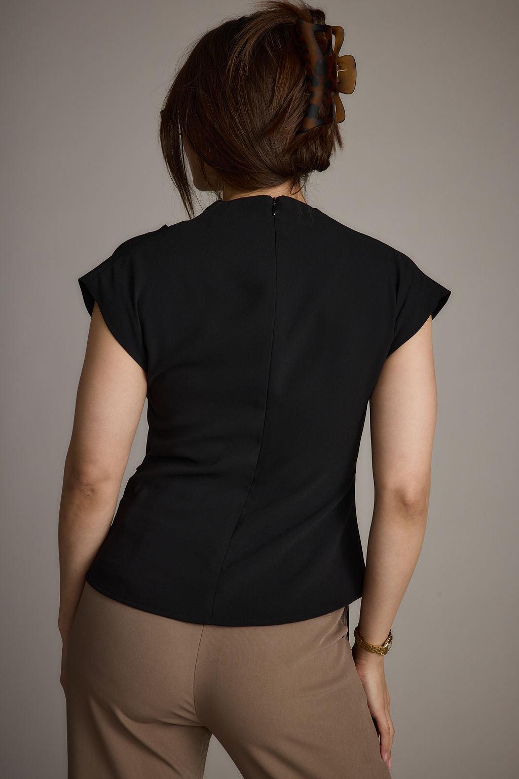 Atwood Black Twist Front Blouse Product Image