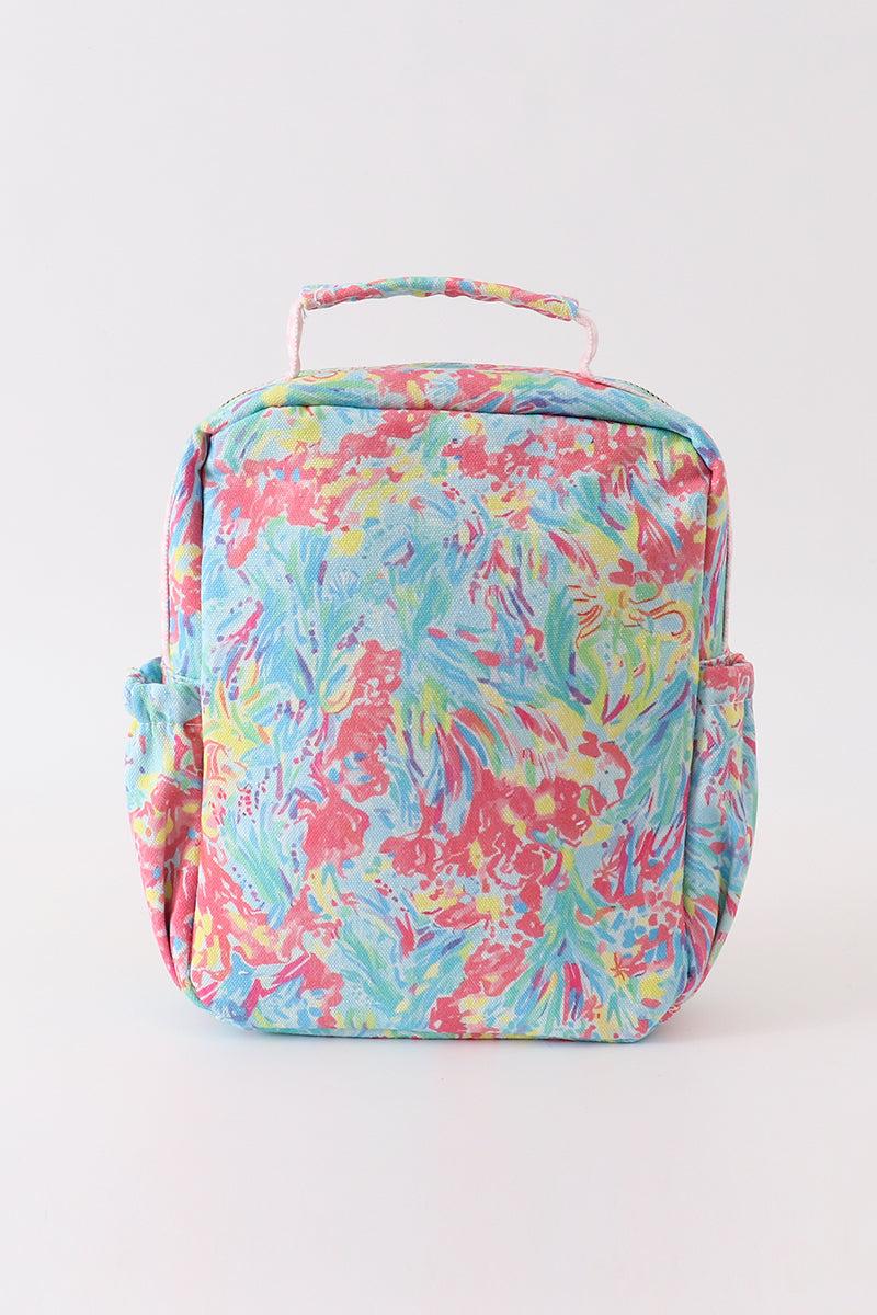 Green floral ruffle lunch bag Product Image