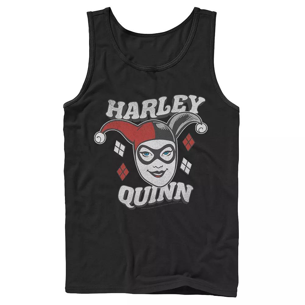 Men's DC Comics Harley Quinn Big Face Tank Top,  Product Image