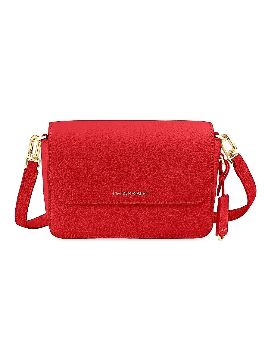 Womens Mini Leather Flap Bag Product Image