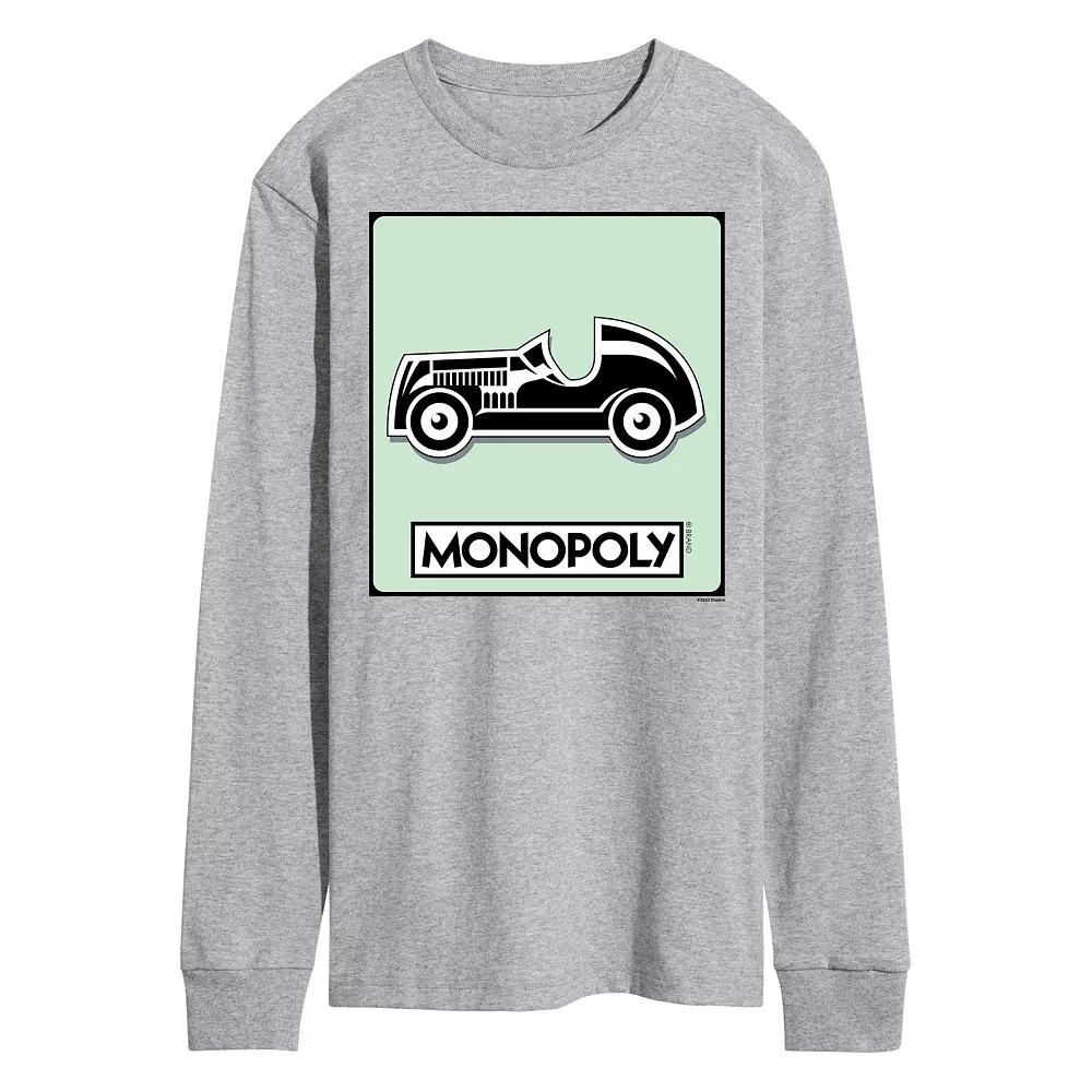 Men's Monopoly Car Game Token Long Sleeve Graphic Tee,  Product Image