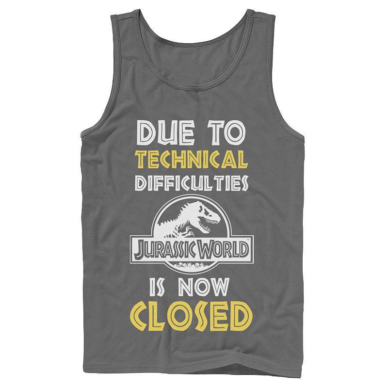 Men's Jurassic World Technical Difficulties Sign Tank Top,  Product Image