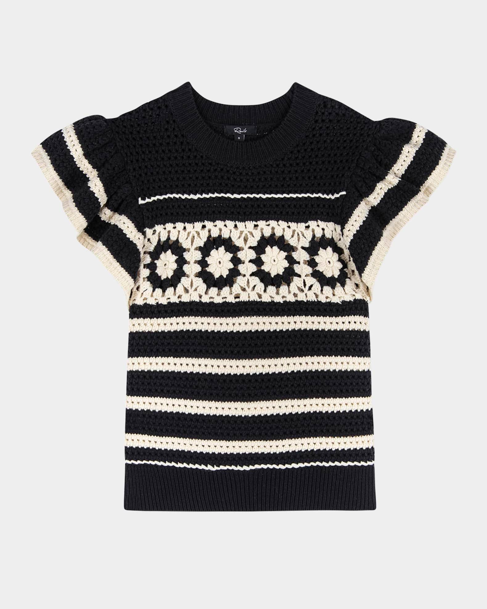 Penelope Crochet Stripe Top Product Image