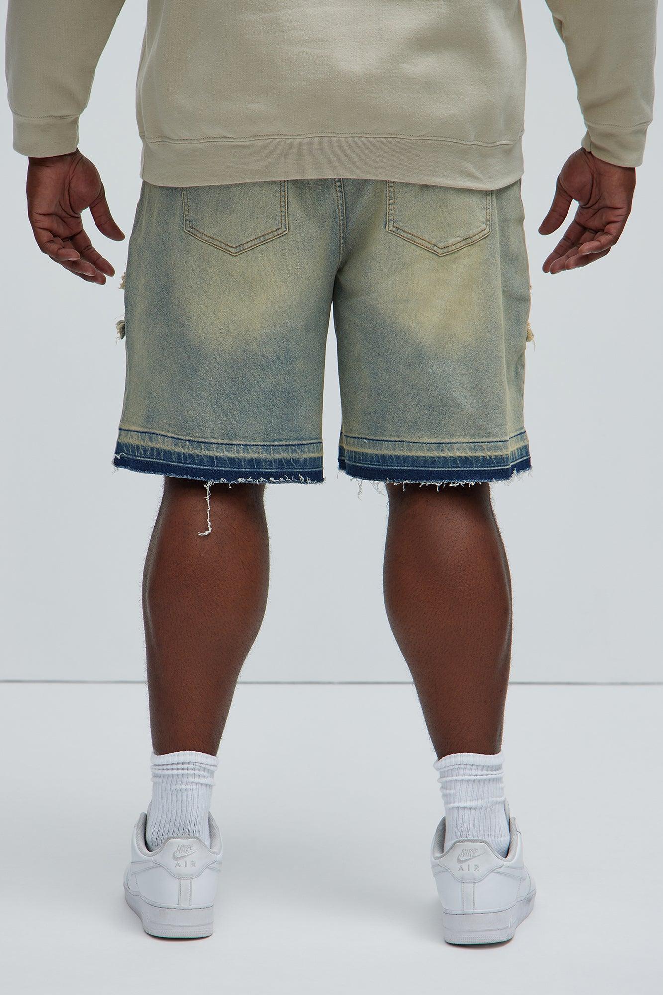 Barker Relaxed Denim Shorts - Vintage Blue Wash Product Image