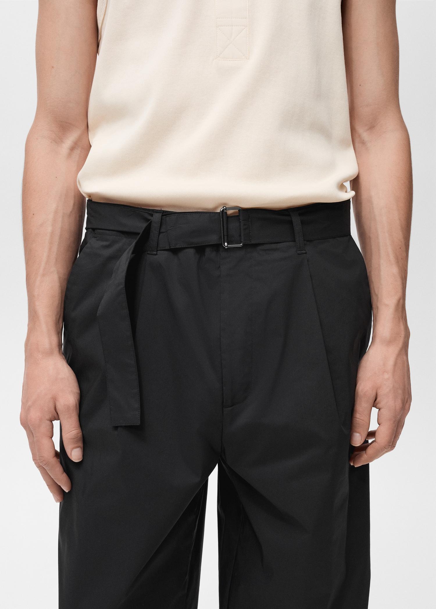 Relaxed-fit technical pants - Men | MANGO USA Product Image