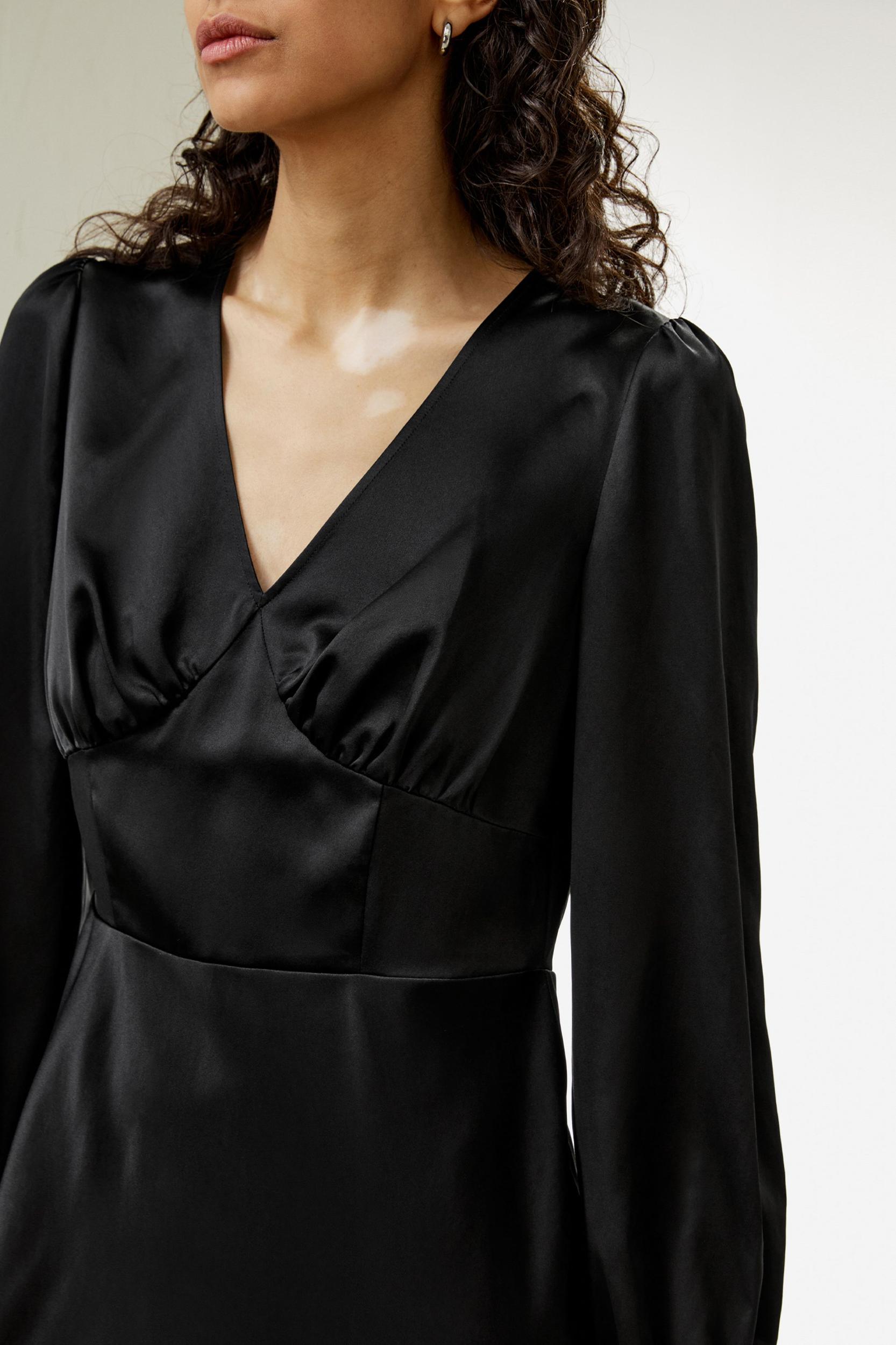 LILYSILK Long Sleeve Dress Silk for Women Red Clay Natural Silk Versatile Pleated Cups Dress 2 Product Image