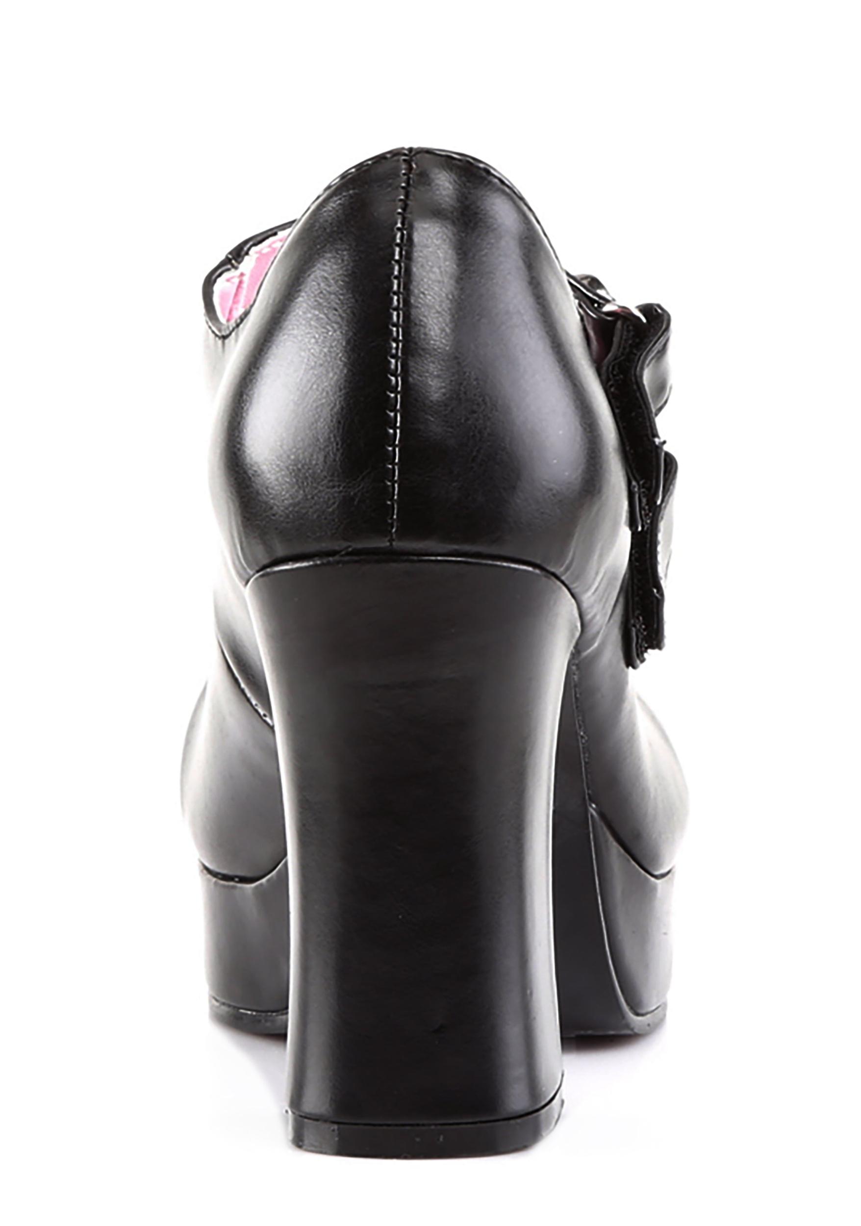 Demonia Gothika-09 Mary Janes - Black Product Image