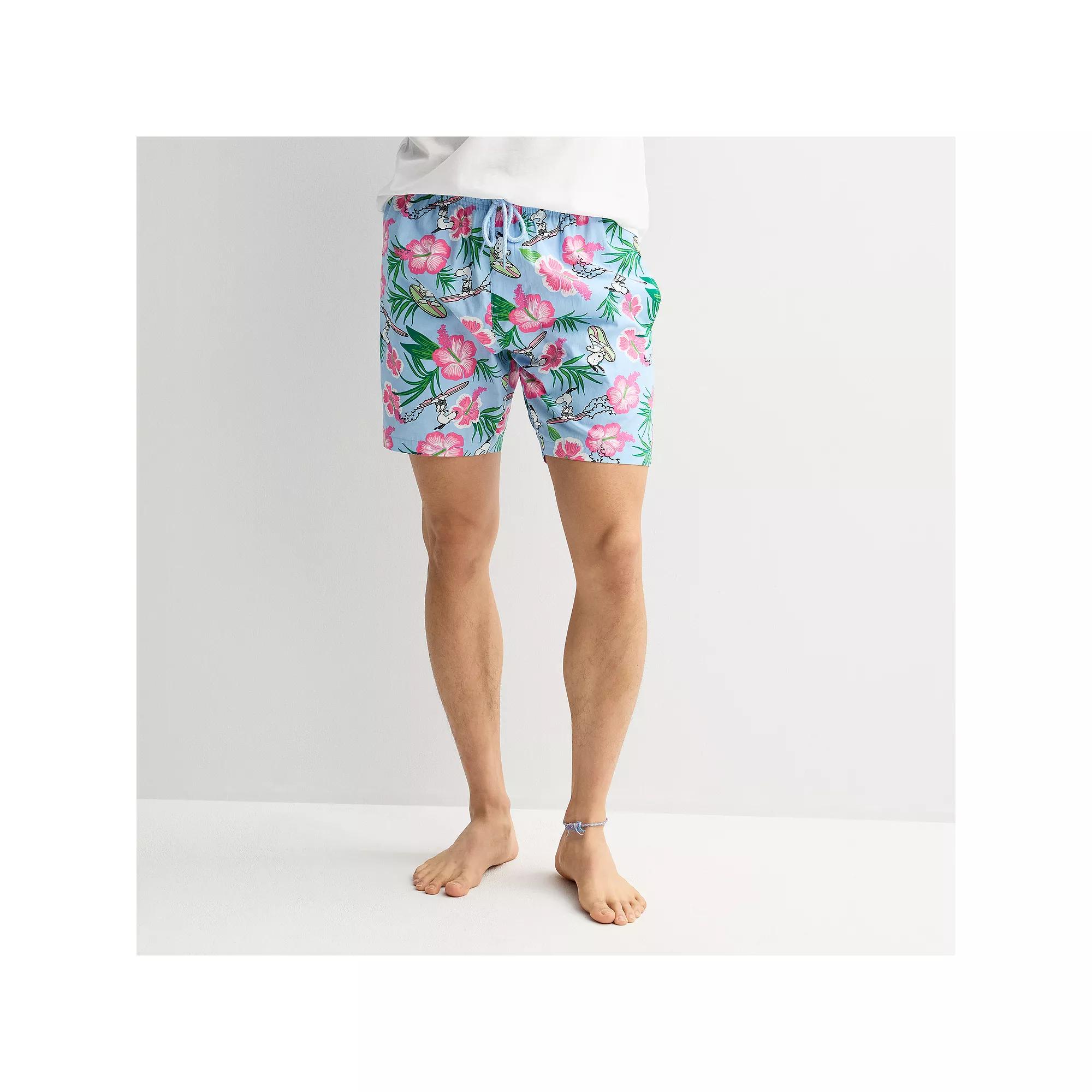 Men's Peanuts Snoopy Surf Shorts, Size: Large, Blue Product Image