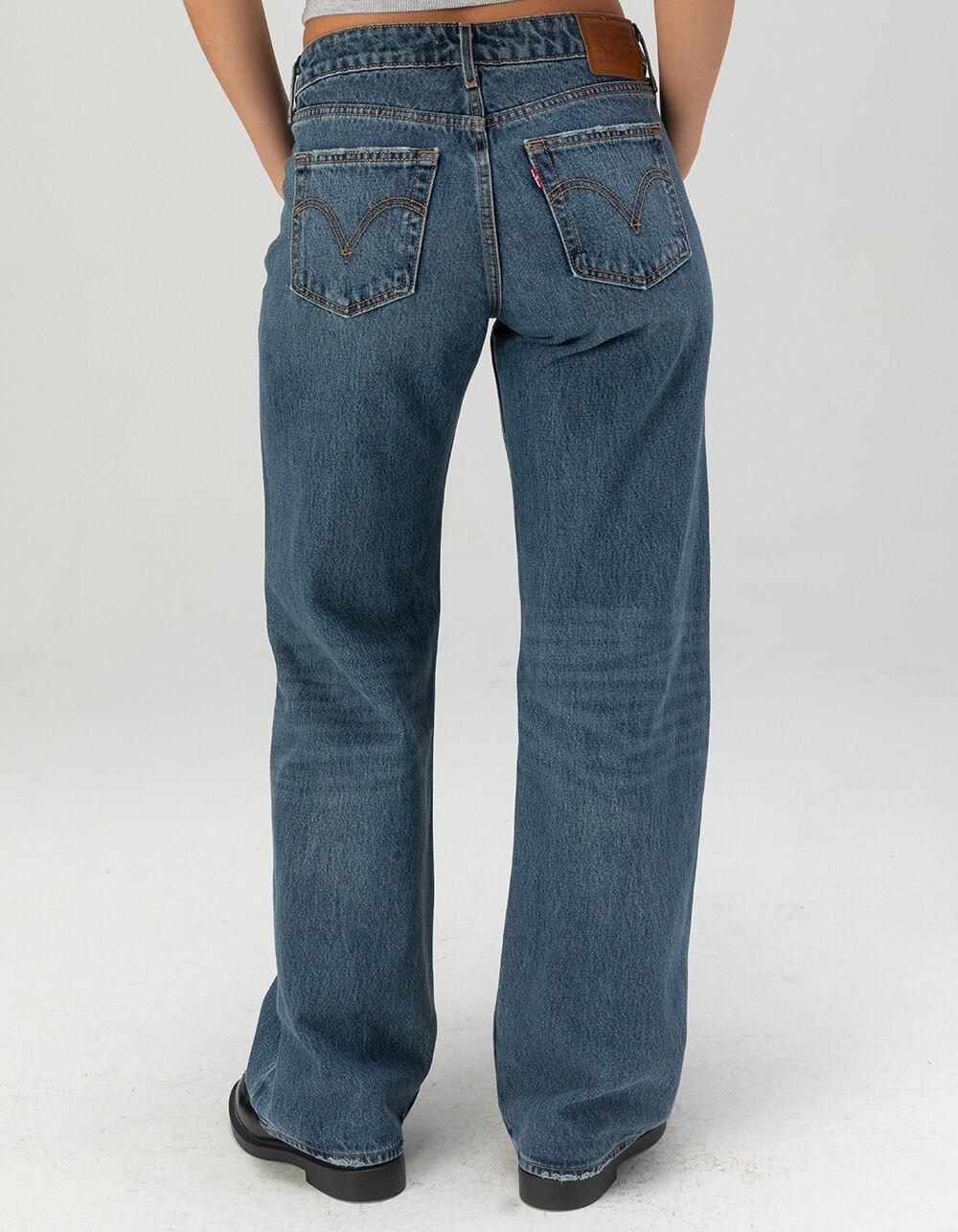 LEVI'S Premium Low Loose Womens Jeans - Living The Good Life - DARK VINTAGE Product Image
