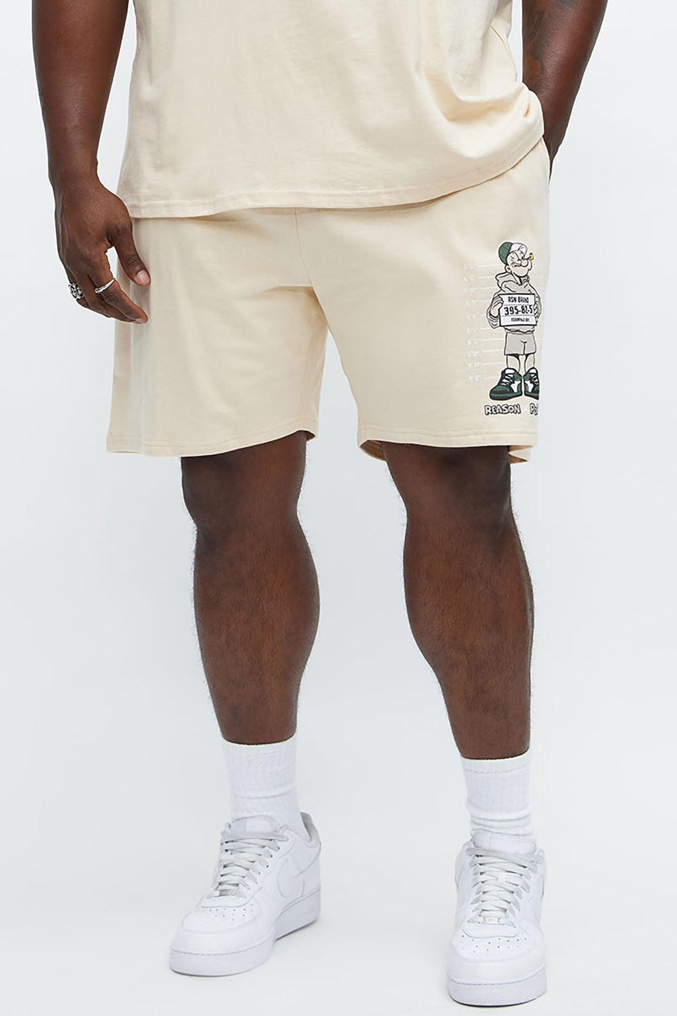 Popeye Wanted Sweatshorts - Tan Male Product Image