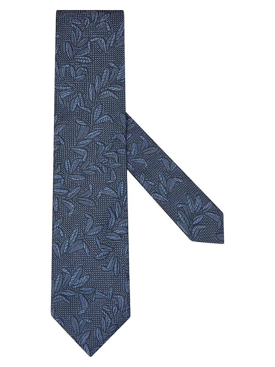 Mens Jacquard Leaf Silk Tie Product Image