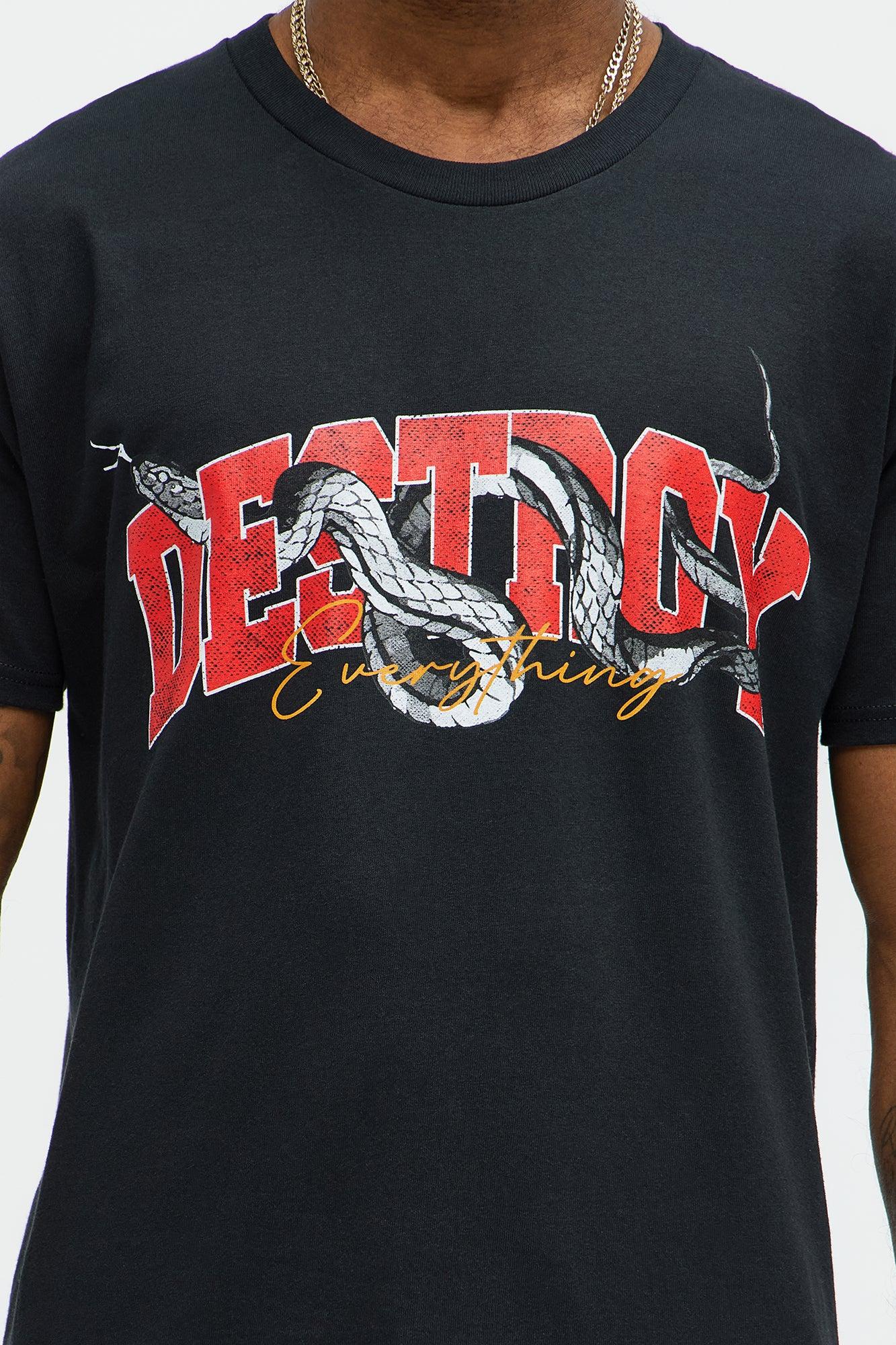 Destroy Everything Short Sleeve Tee - Black Product Image