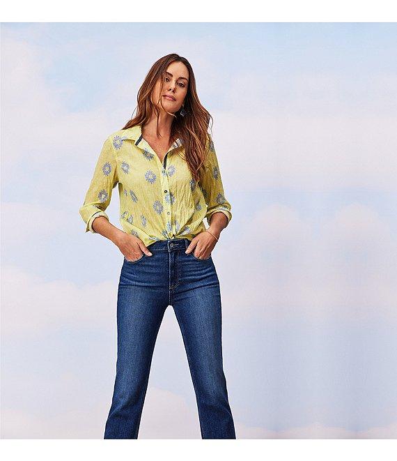 NIC + ZOE Mid Rise Straight Leg Patch Pocket Denim Ankle Jeans Product Image