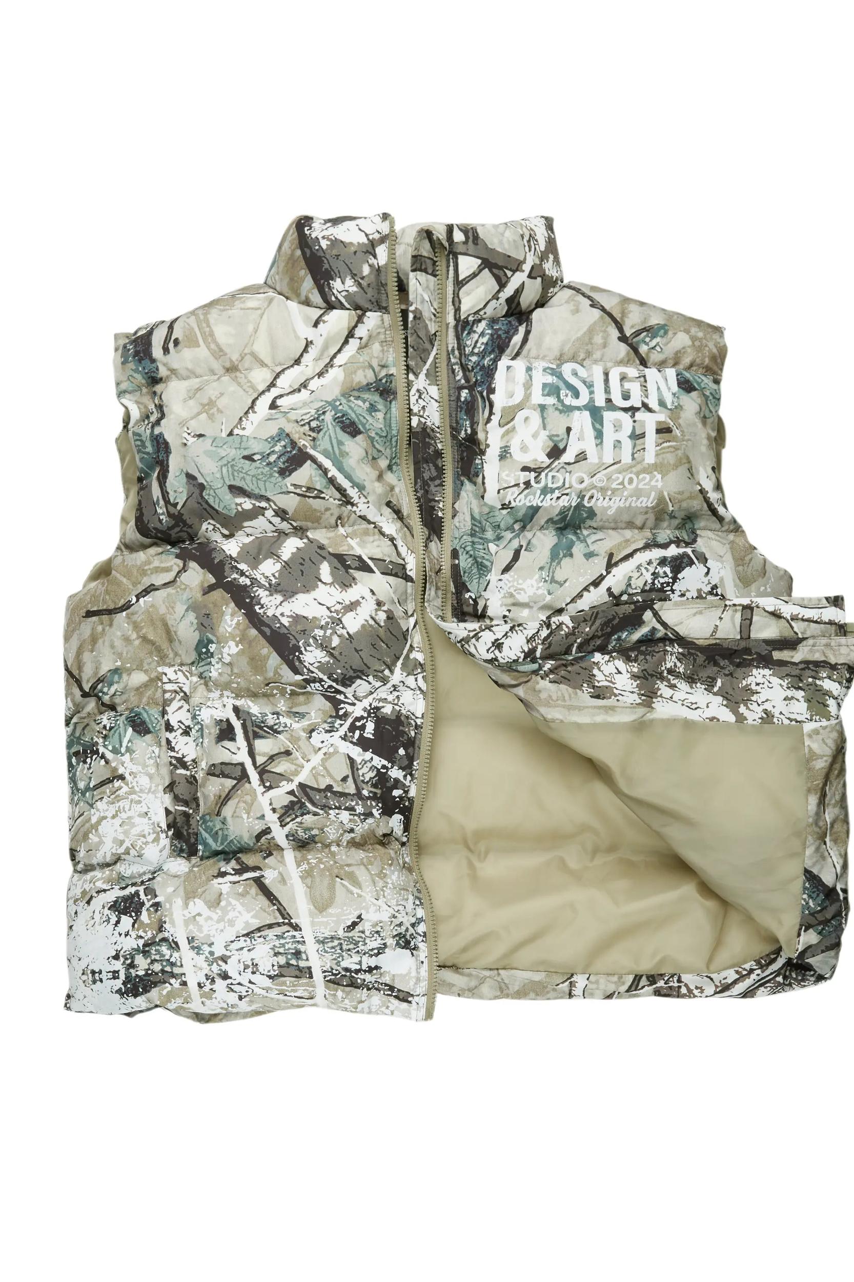 Lamanda Tree Camo Puffer Vest Female Product Image