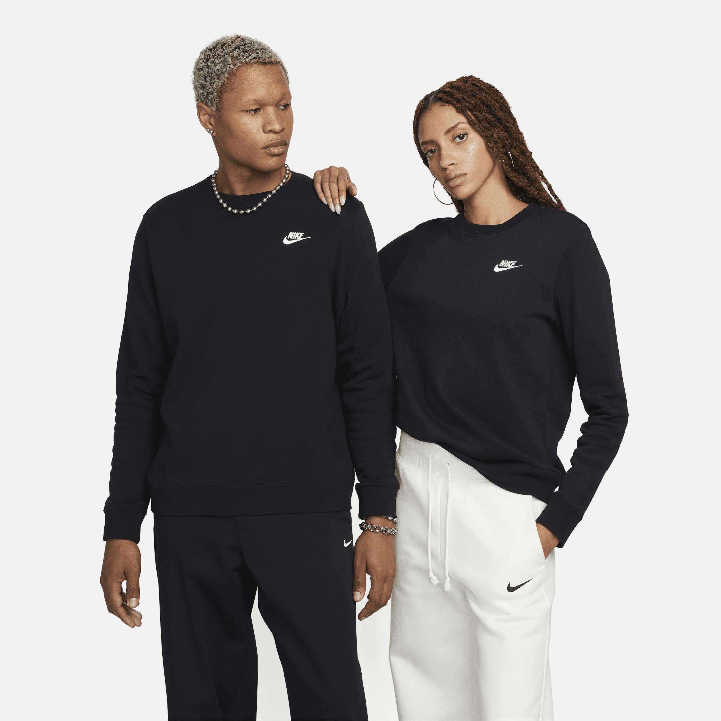 Womens Nike Sportswear Club Fleece Crew-Neck Sweatshirt | DQ5473-010 Product Image