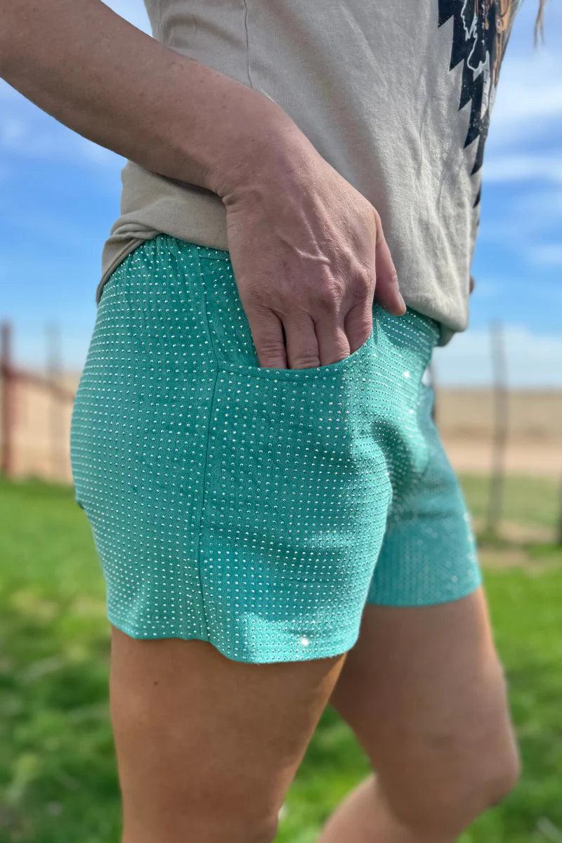 Sterling Kreek Jitterbug Turquoise Shorts Product Image
