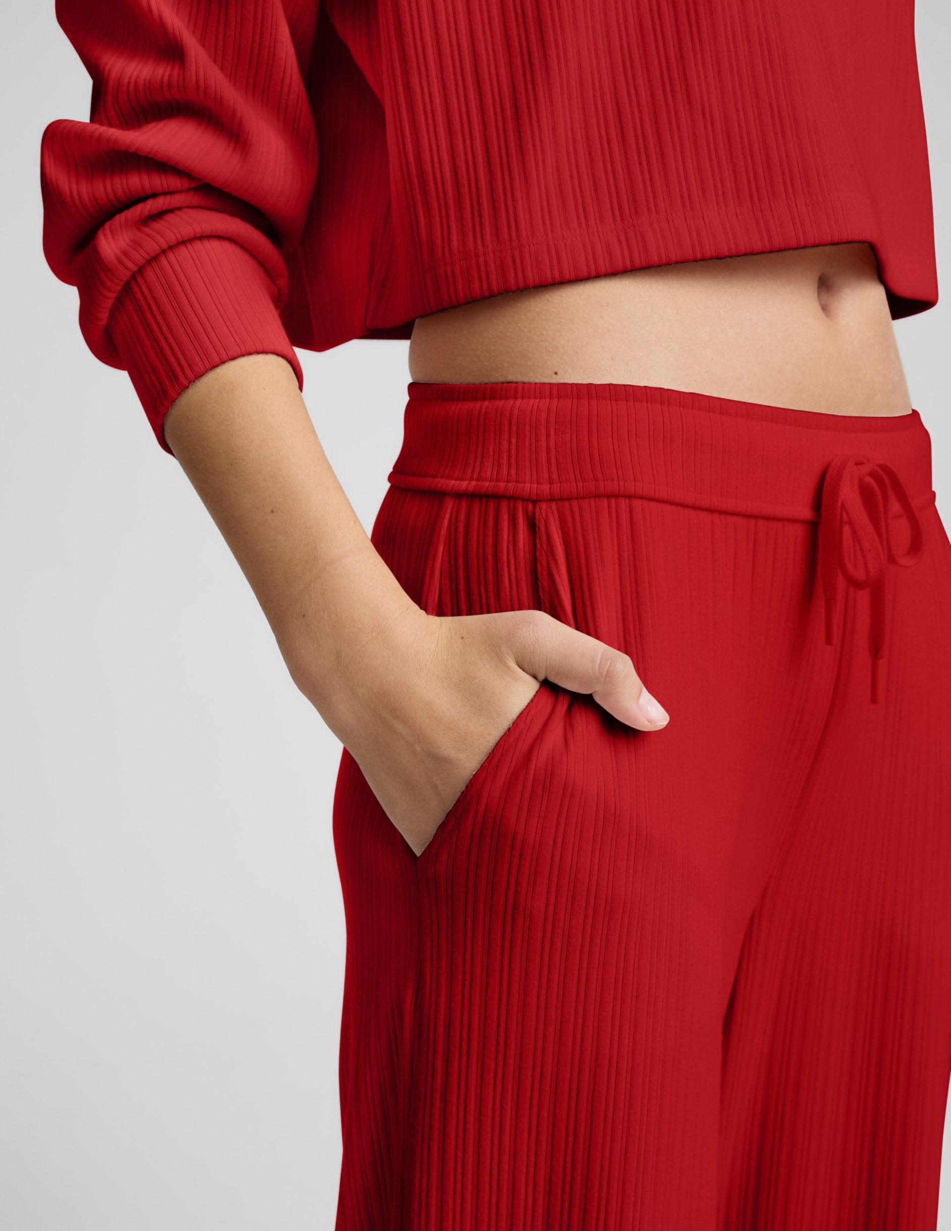 Breathe Easy Ribbed Wide Leg Pant Product Image