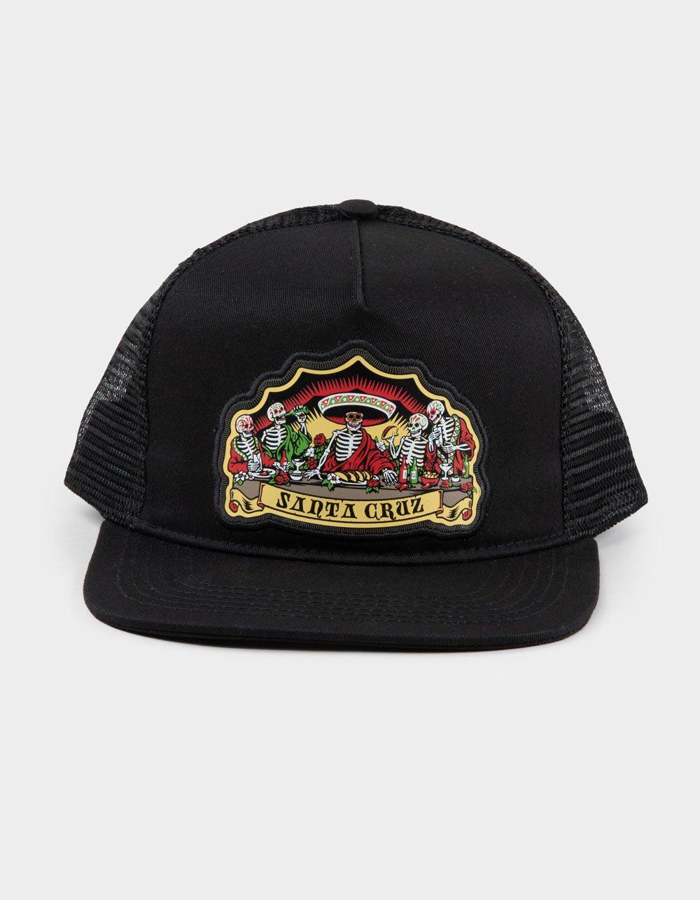 SANTA CRUZ Guzman Dead Diner Trucker Hat - BLACK Product Image