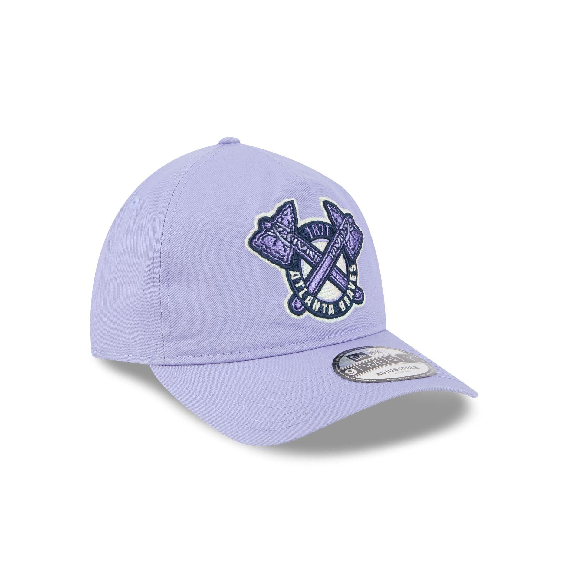 Atlanta Braves Lavender 9TWENTY A-Frame Adjustable Hat Male Product Image