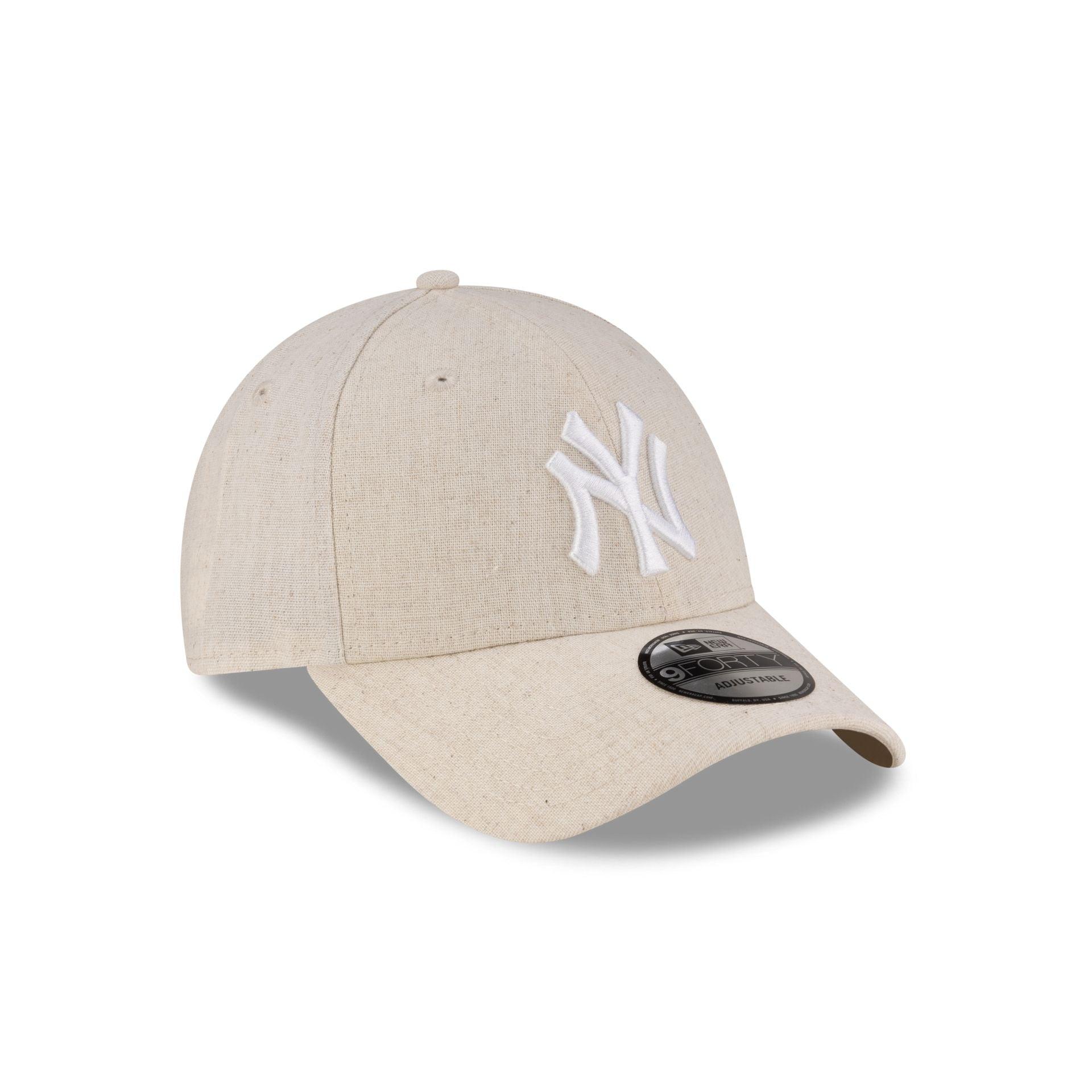 New York Yankees Linen Cream 9FORTY Adjustable Hat Male Product Image