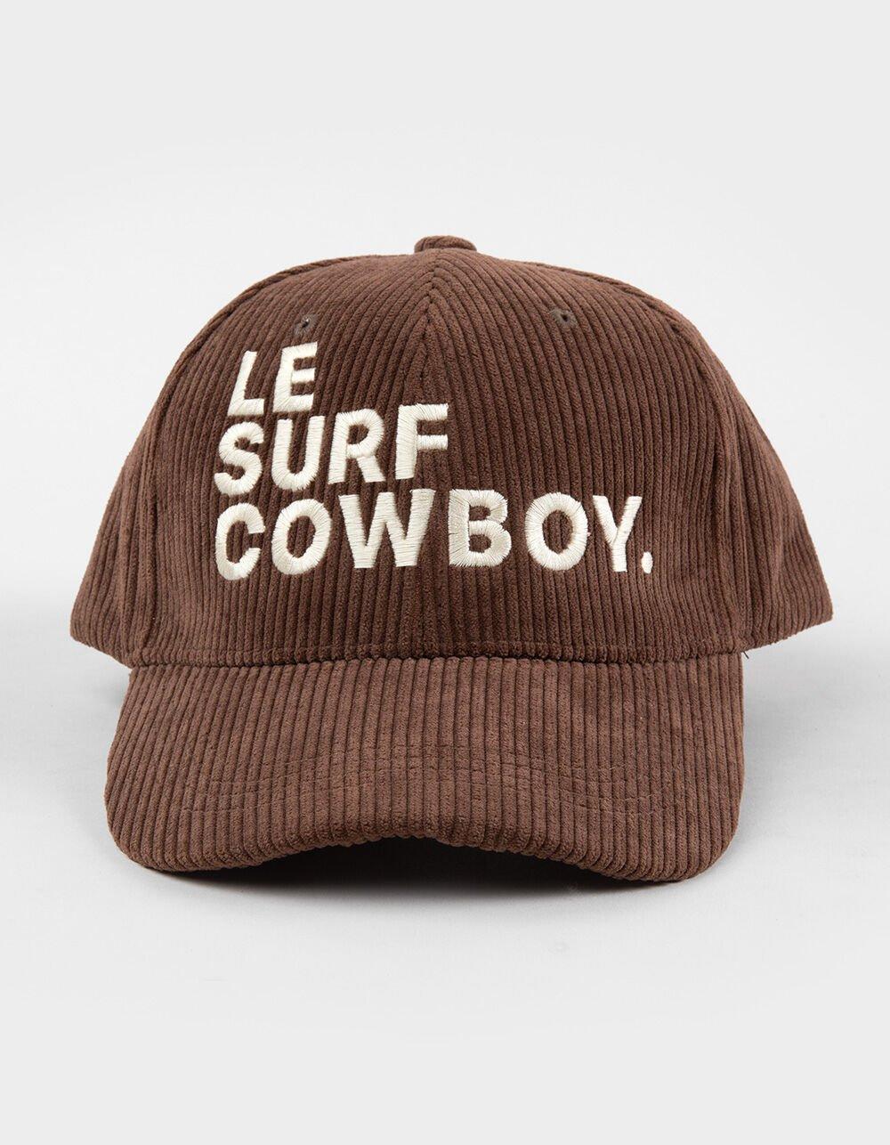 LE SURF Cowboy Womens Corduroy Strapback Hat - BROWN Product Image
