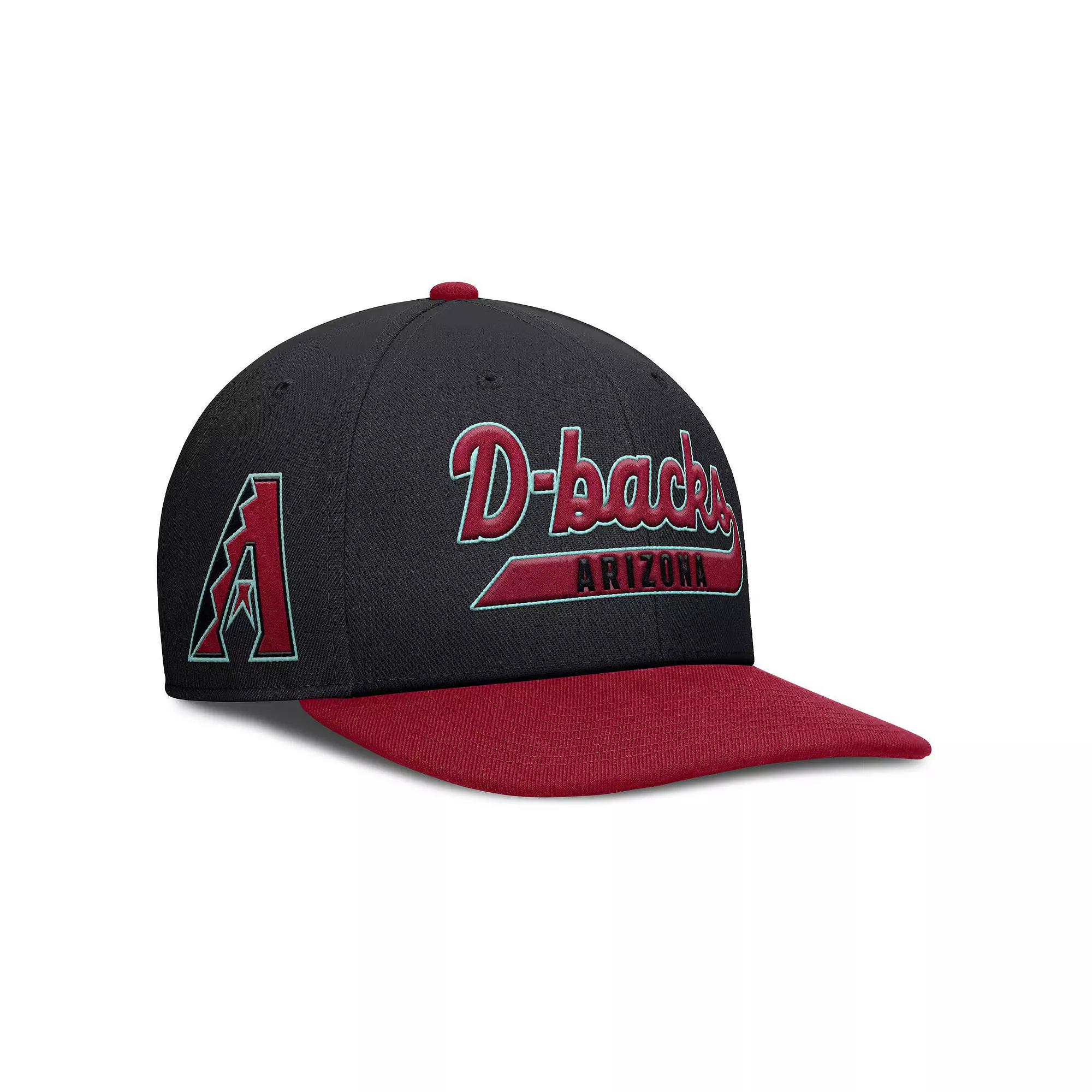 Men's Nike Black/Red Arizona Diamondbacks Pro Performance Snapback Hat, Size: Medium/Large Product Image