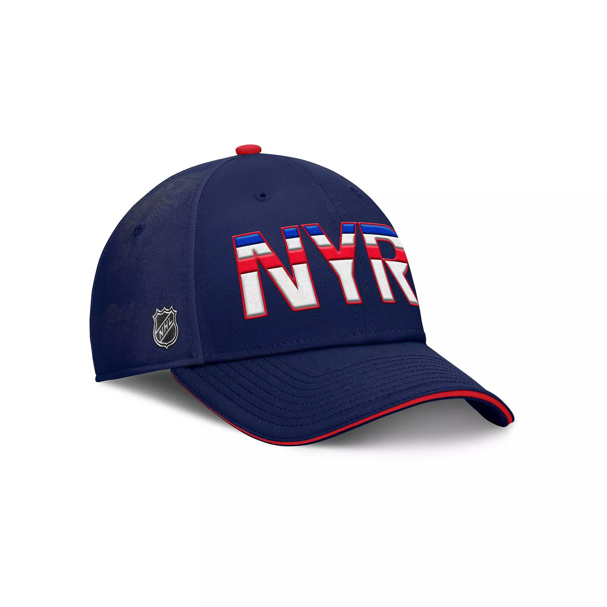 Men's Fanatics Navy/Red New York Rangers Authentic Pro Rink Team Code Flex Hat, Size: Medium/Large, Ran Blue Product Image