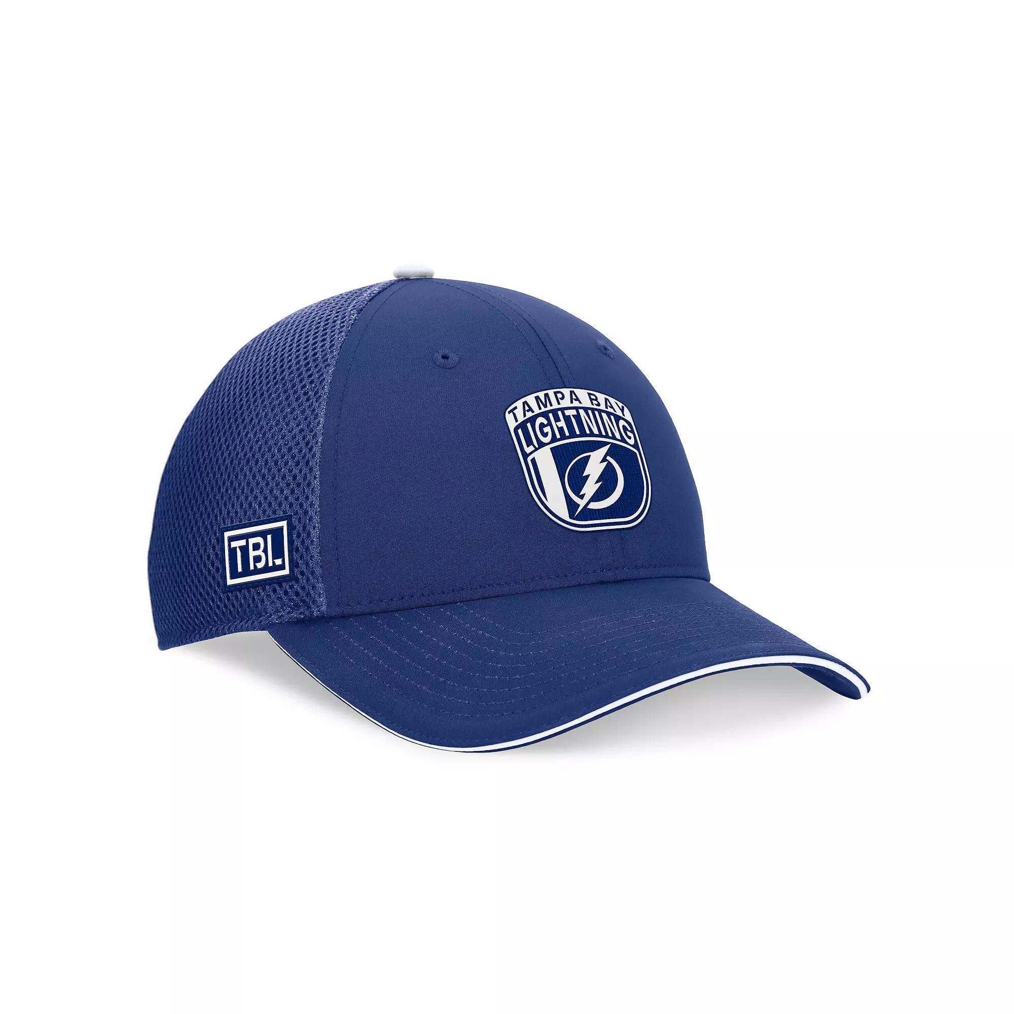 Men's Fanatics Blue Tampa Bay Lightning 2024 NHL Draft On Stage Trucker Adjustable Hat, Lgh Blue Product Image