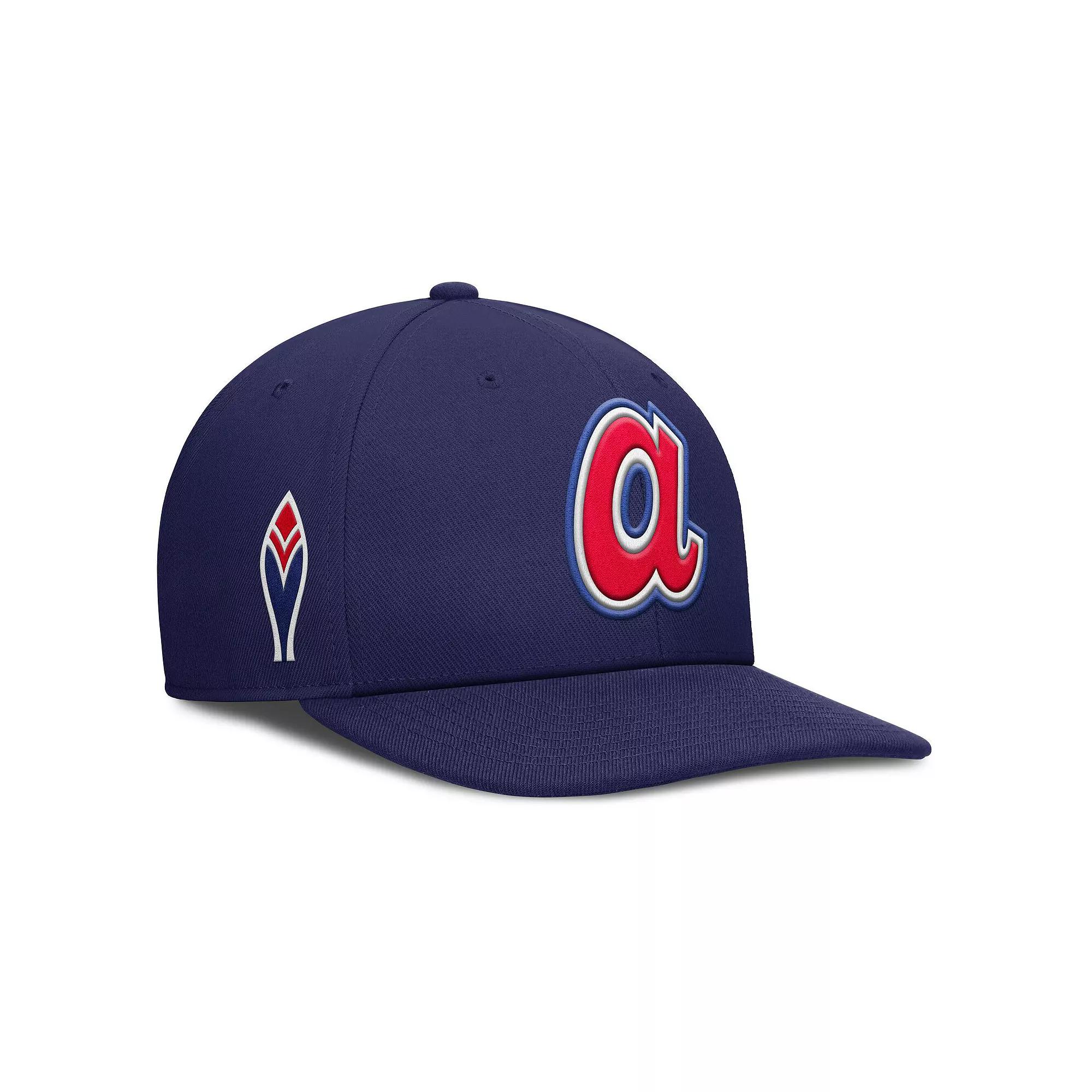 Men's Nike Navy Atlanta Braves Pro Performance Snapback Hat,  Product Image