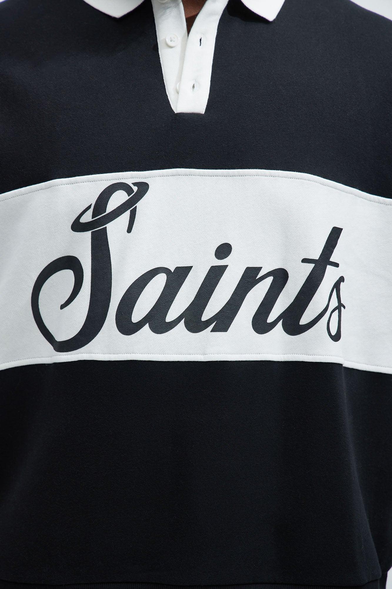 Tyson Saints Fleece Long Sleeve Polo - Black/combo Product Image