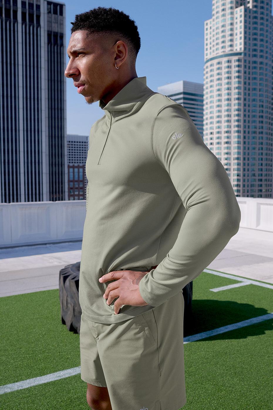 Conquer 1/4 Zip Reform Long Sleeve - Limestone Product Image