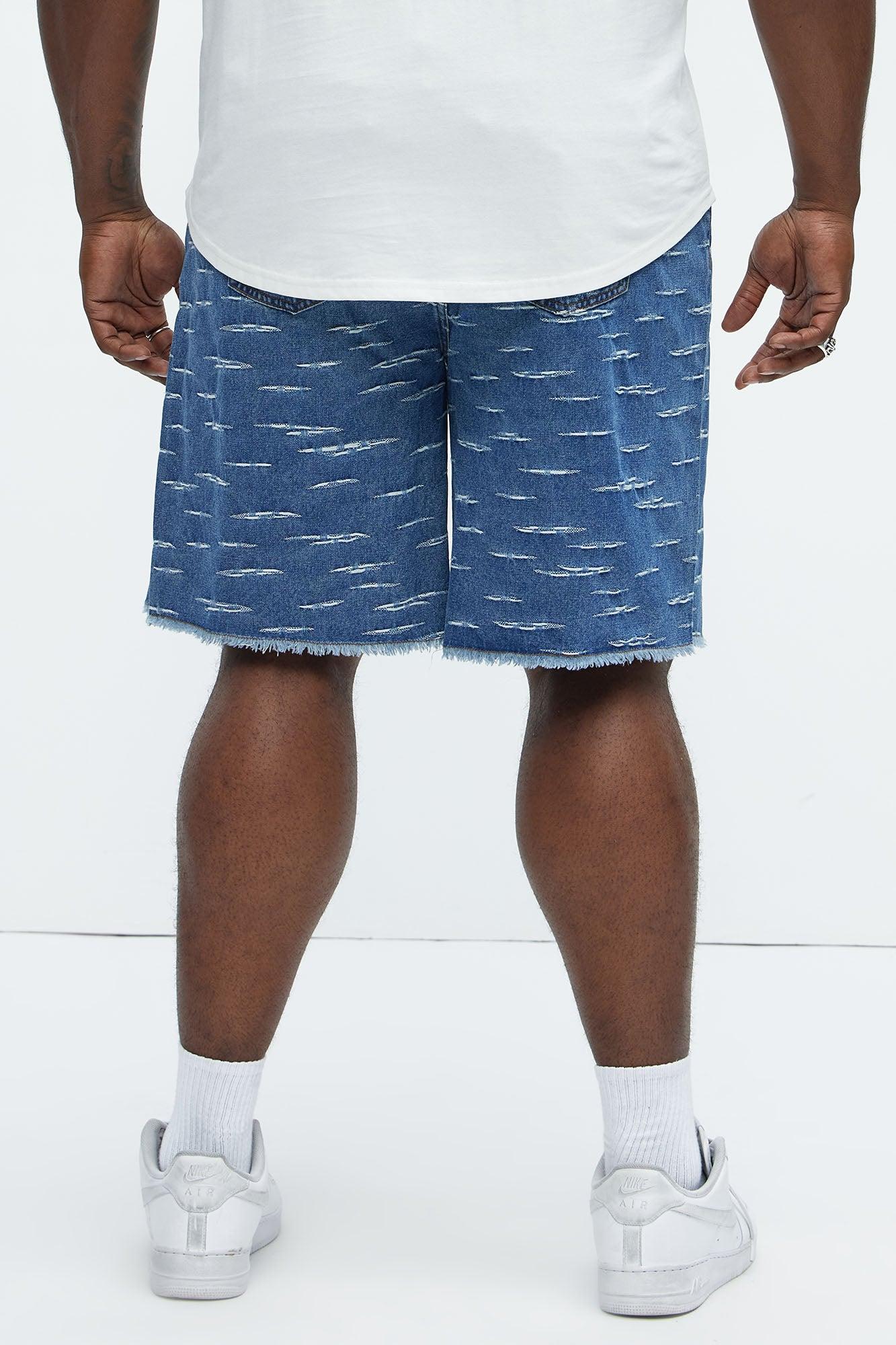 Gage Relaxed Denim Shorts - Medium Blue Wash Product Image